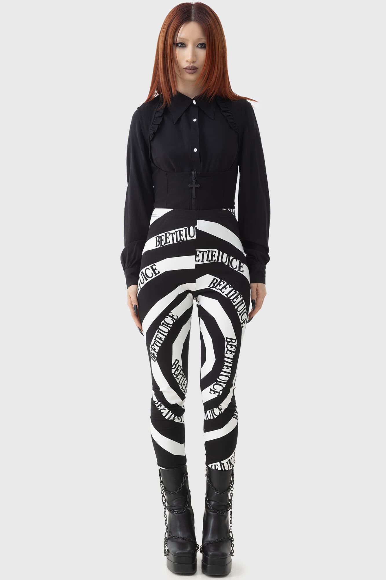 Killstar Beetlejuice Vertigo Spiral Graphic Leggings