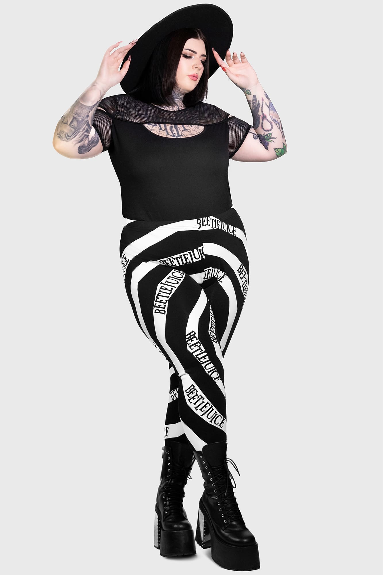 Killstar Beetlejuice Vertigo Spiral Graphic Leggings