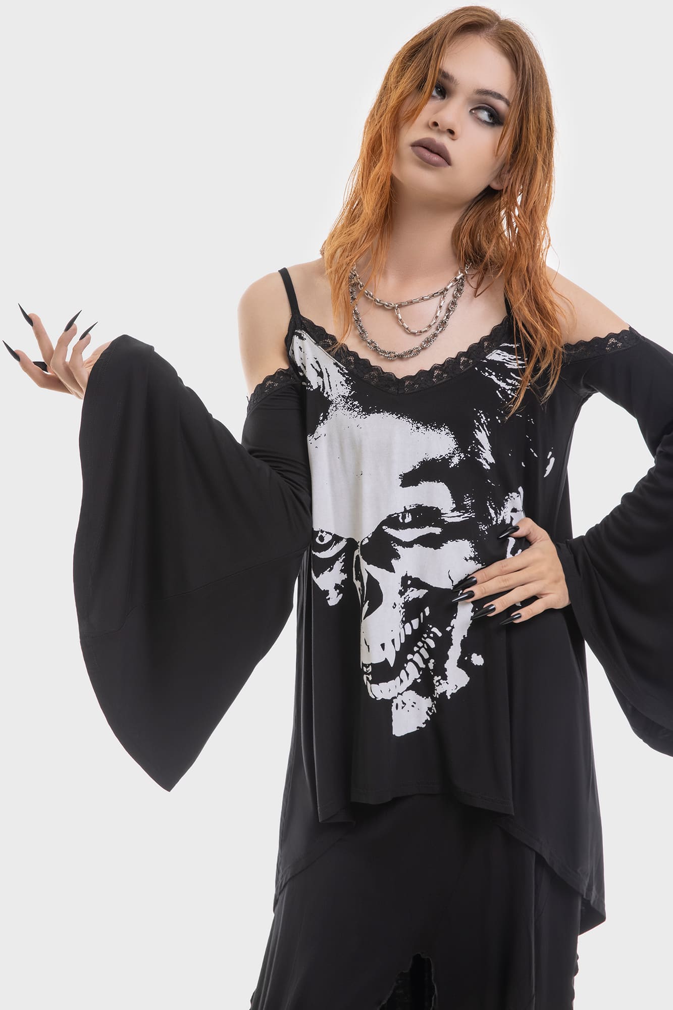 Lost Boys You Must Feed Cold Shoulder Tunic Top