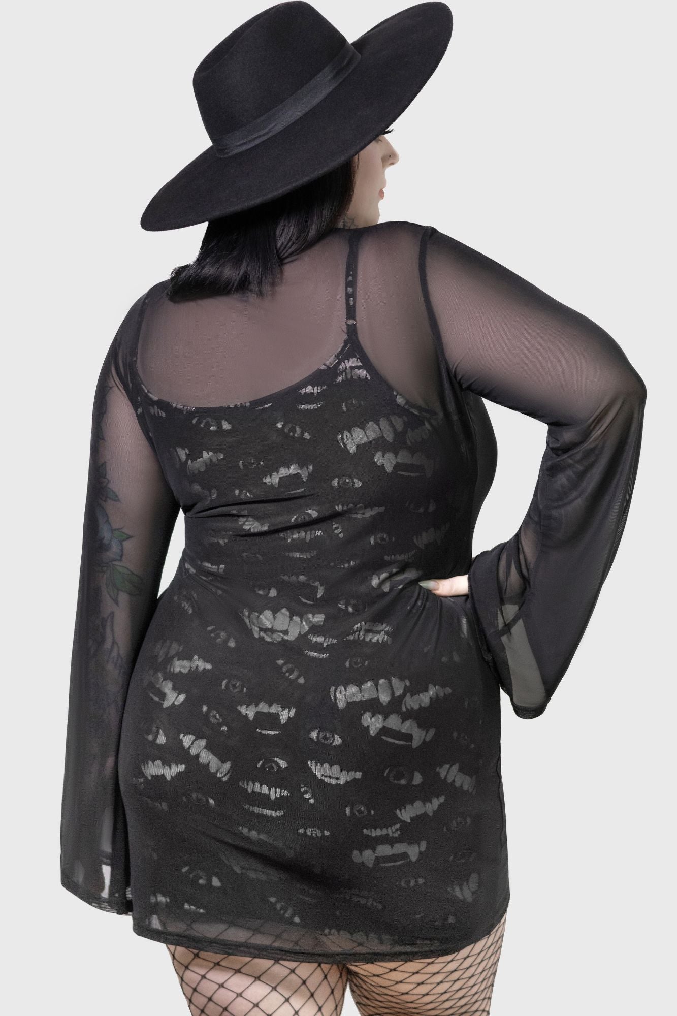 Killstar Sheer Vamp Mini Dress - Lost Boys Licensed Gothic Fashion