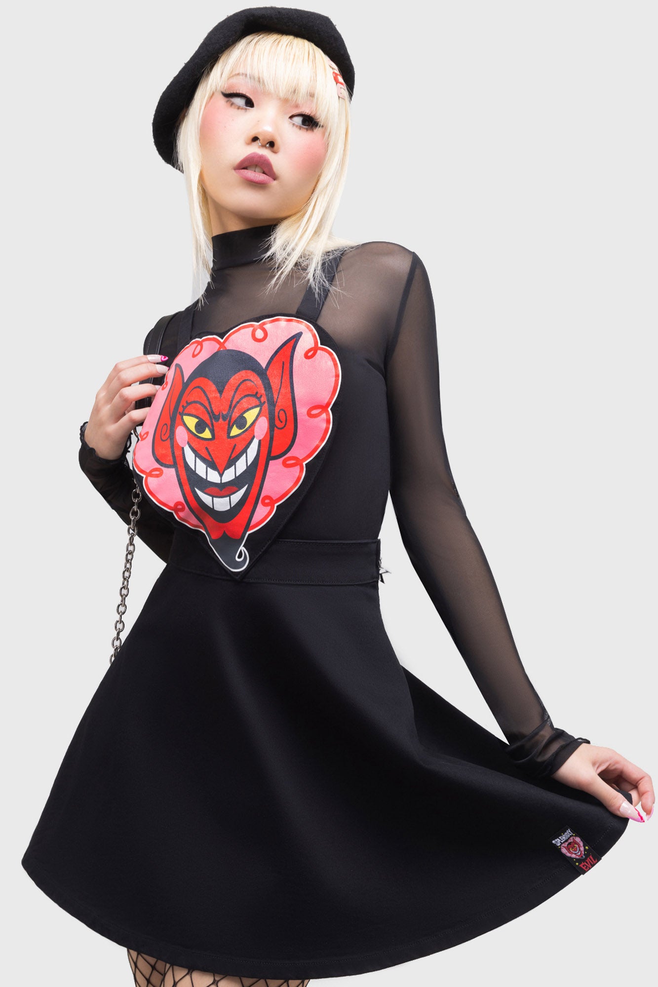 Killstar I Feel Pretty Pink Glitter Pinafore Dress