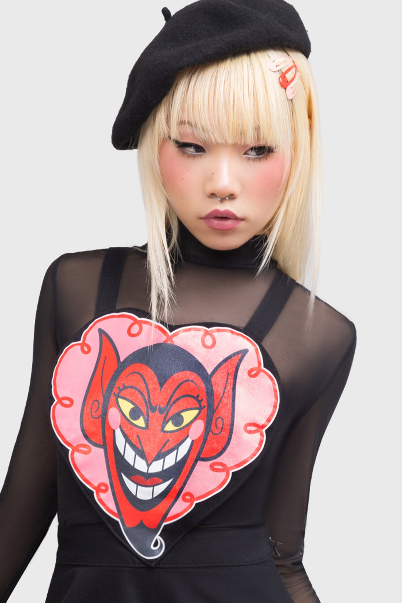 Killstar I Feel Pretty Pink Glitter Pinafore Dress