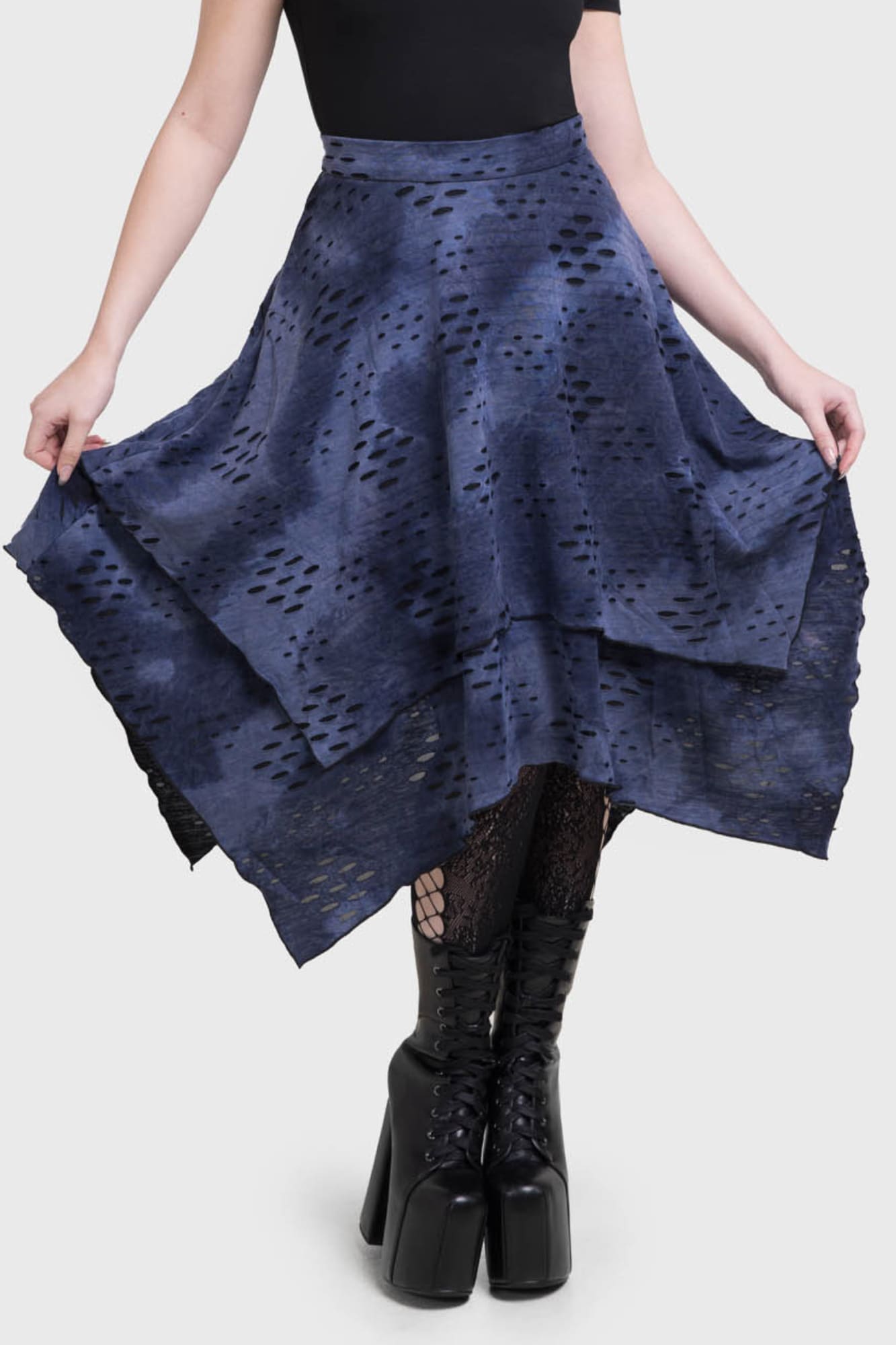 Hauntly Maiden Skirt - Corpse Bride Licensed Gothic Midi Skirt