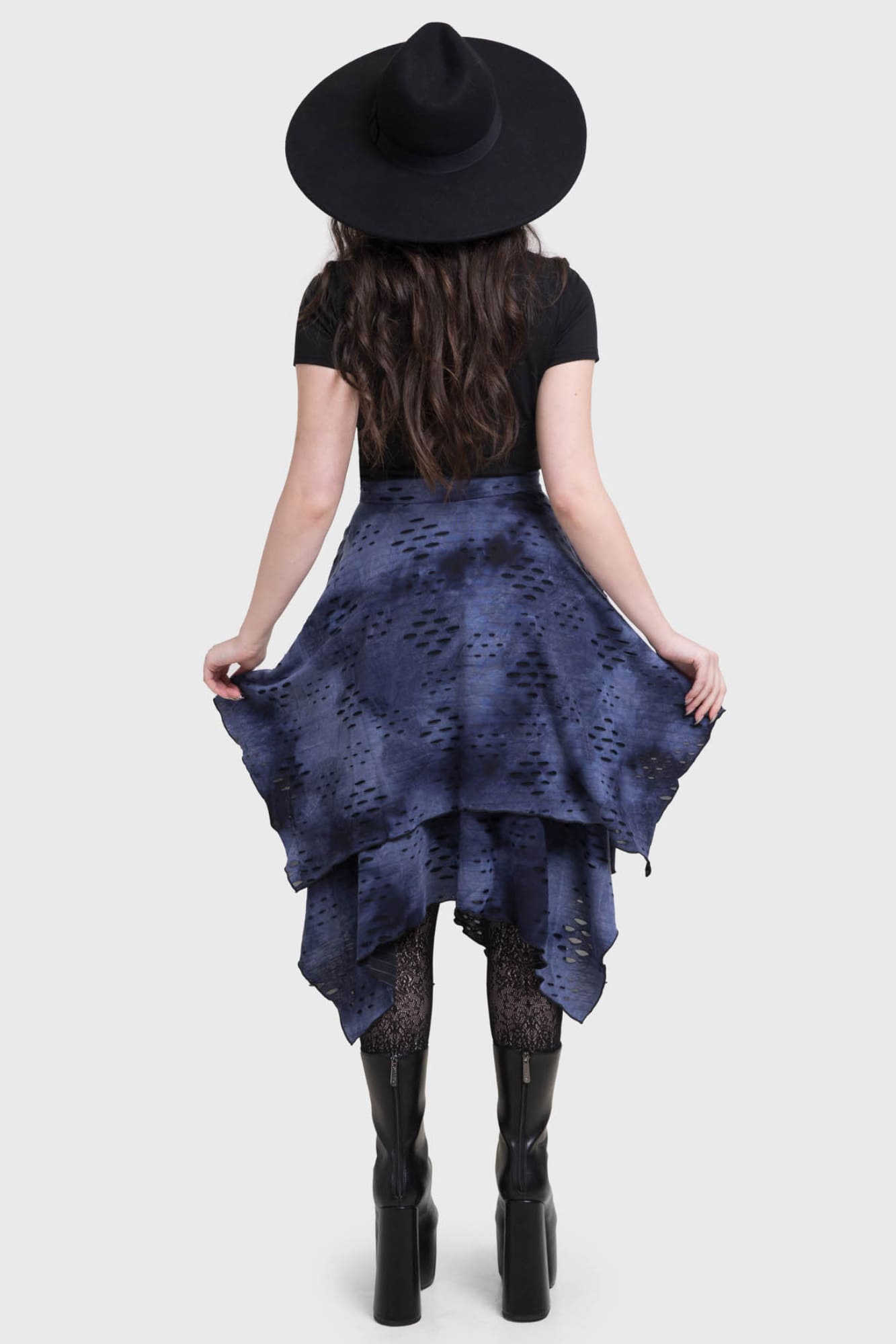 Hauntly Maiden Skirt - Corpse Bride Licensed Gothic Midi Skirt