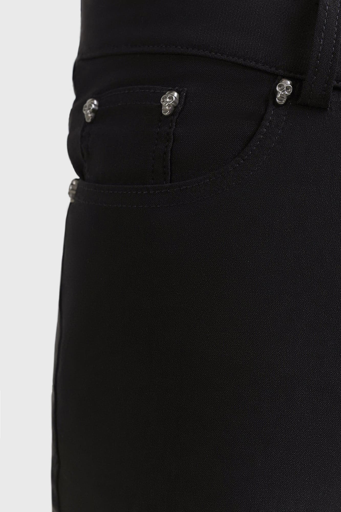 Killstar Kane's Crucifix Slim Fit Trousers with Cross Strap