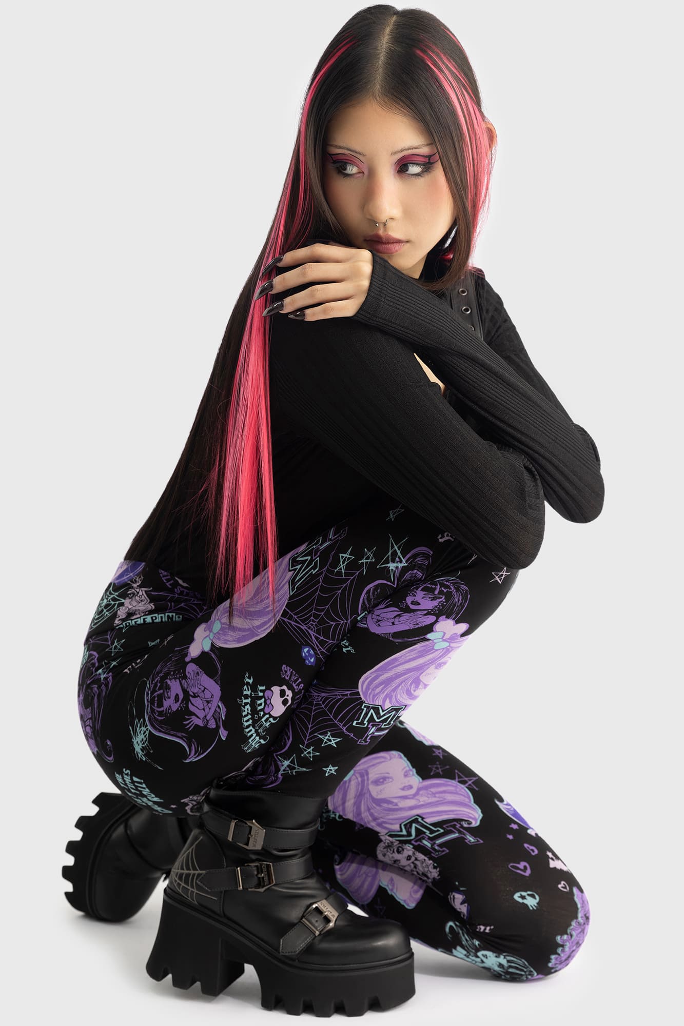 Monster High Lets Bolt Leggings - Stretch Viscose with All Over Print