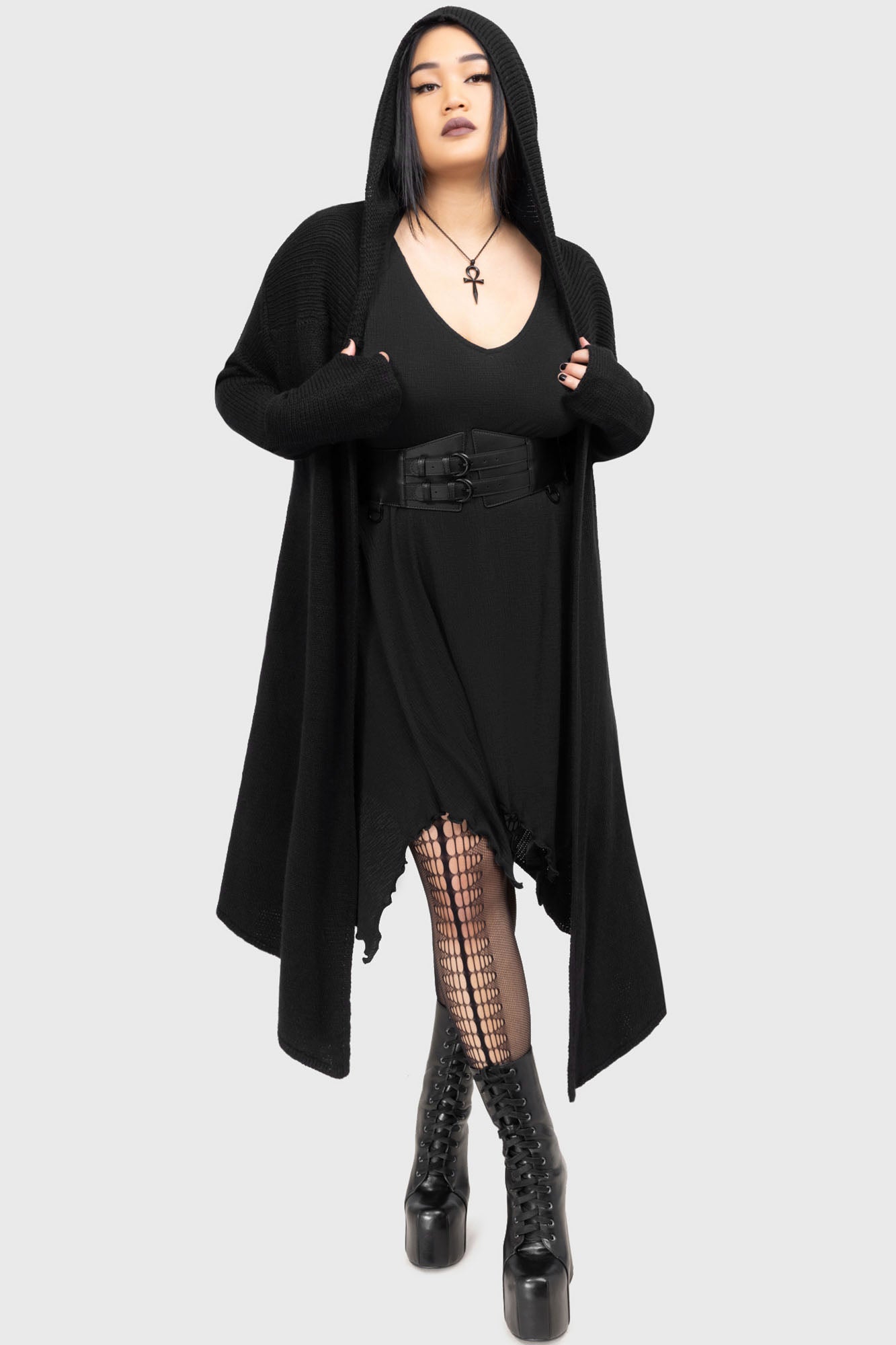 Killstar Desoluna Halter Neck Mini Dress - Stretch Jersey