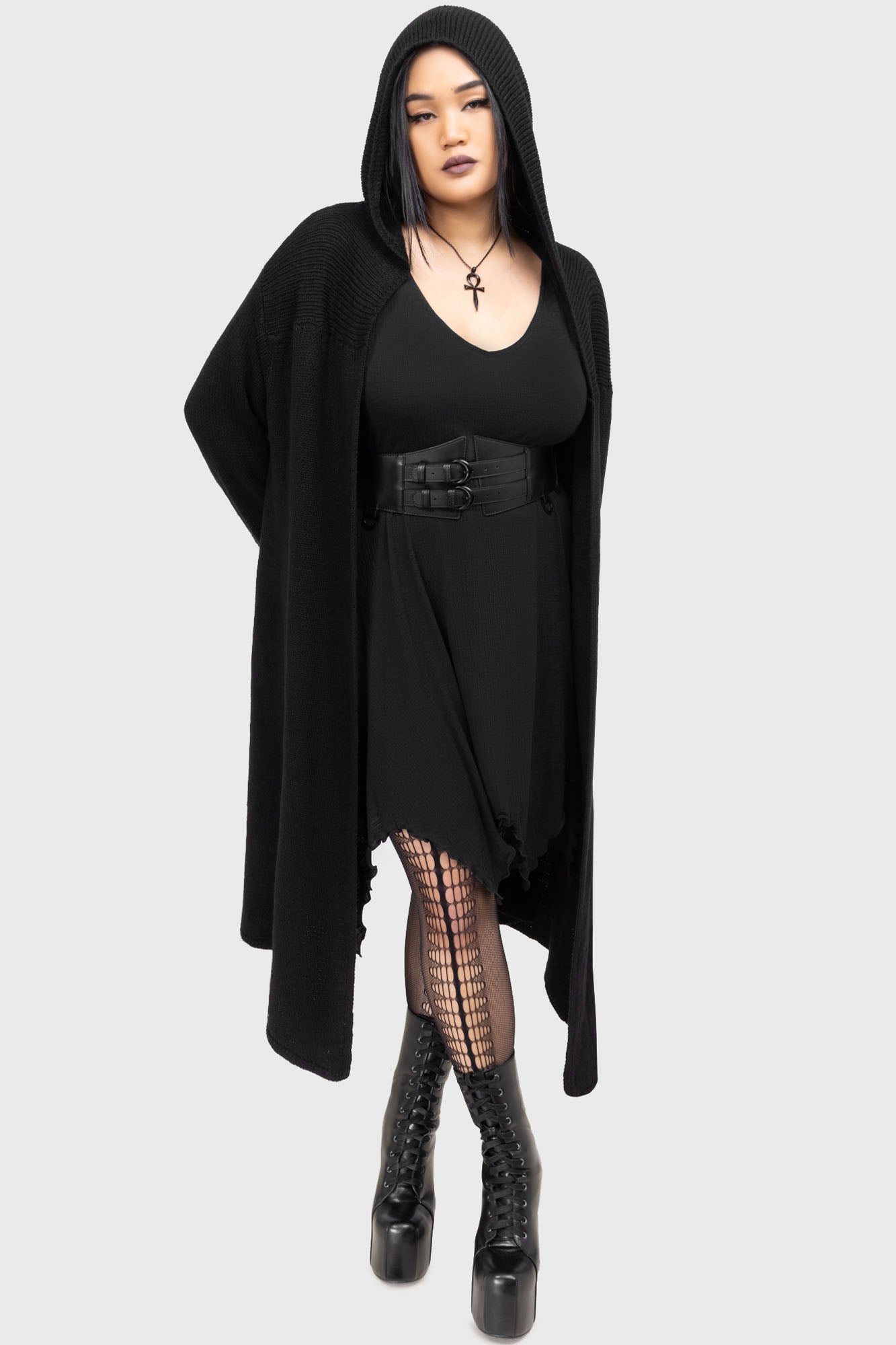 Killstar Desoluna Halter Neck Mini Dress - Stretch Jersey