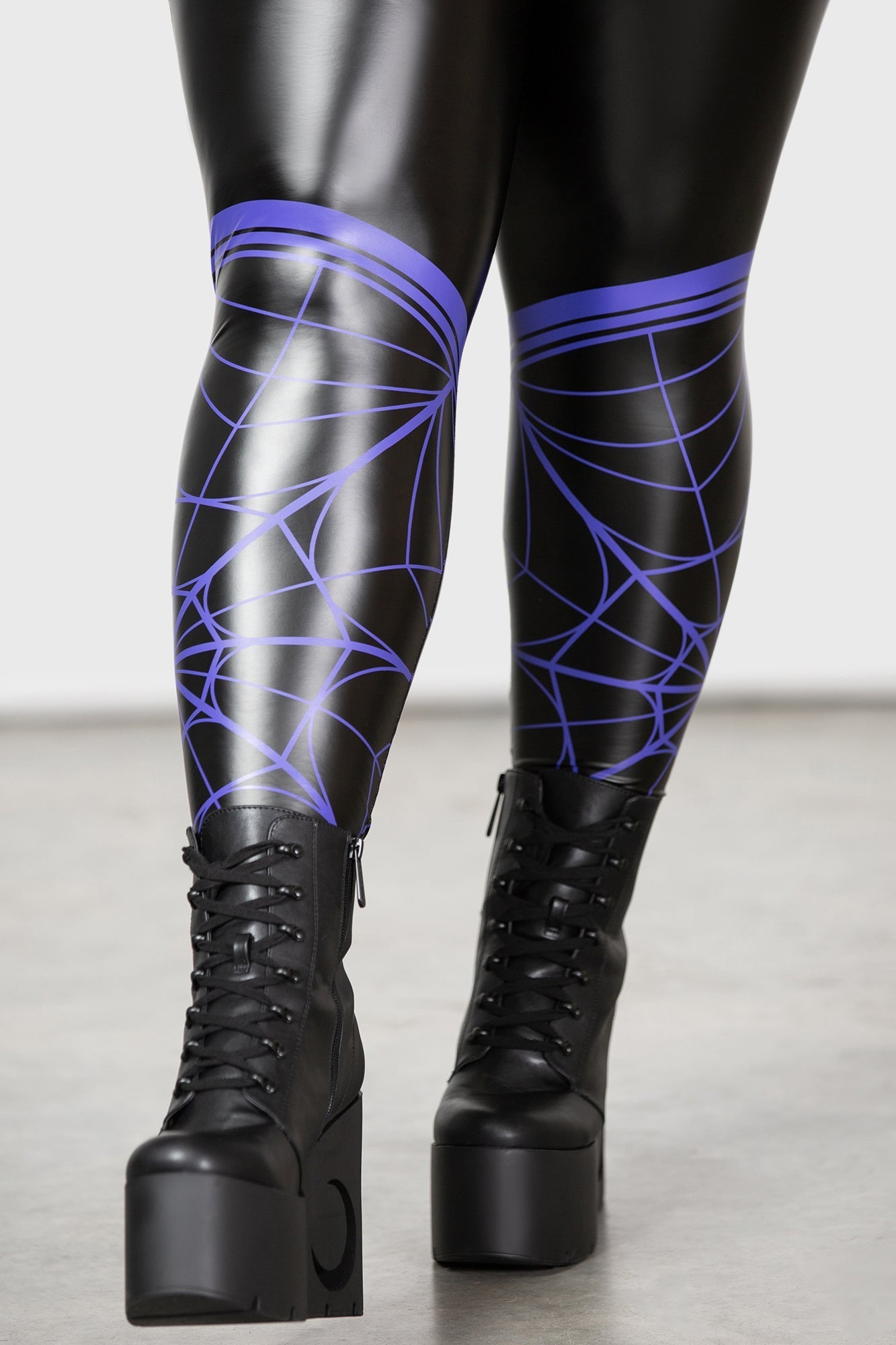 Wednesday Addams Stay Kooky Leggings - High Waisted PU Graphic Print