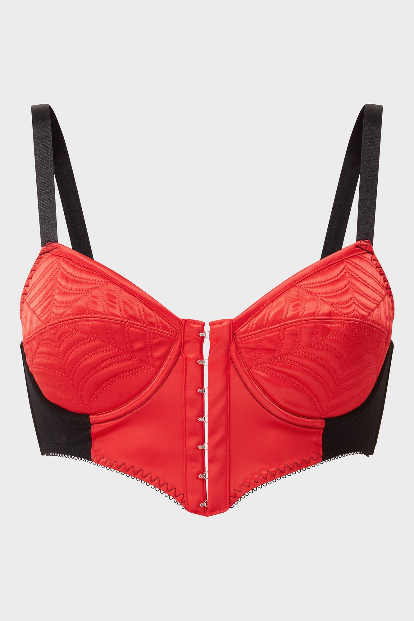 Killstar Scarlet Webutant Underwire Bullet Bra with Spiderweb Detail