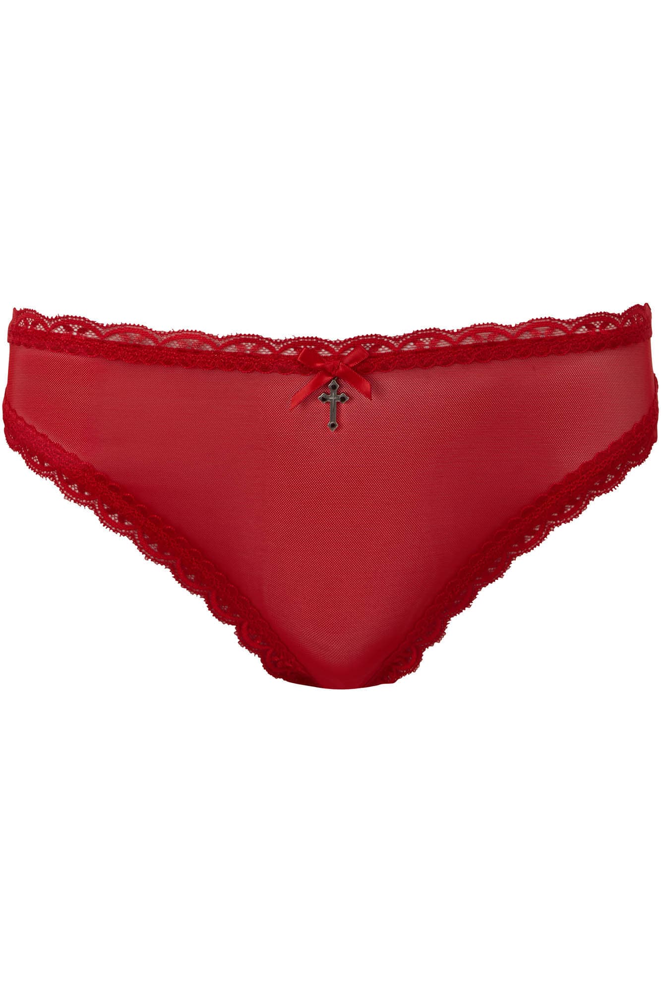 KILLSTAR She Bites Scarlet Lace Panty - Stretchy & Fitted