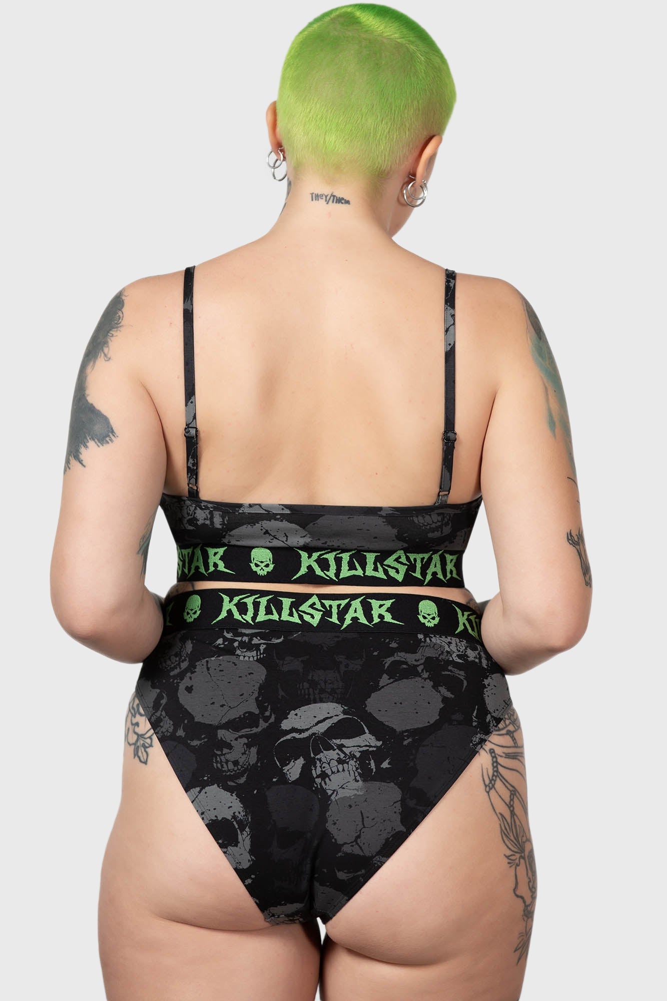 Killstar Tzompantli Cotton Bikini Panties - Gothic Design