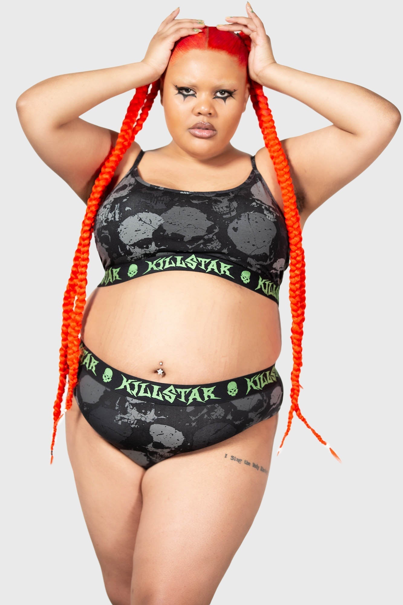 Killstar Tzompantli Cotton Bikini Panties - Gothic Design