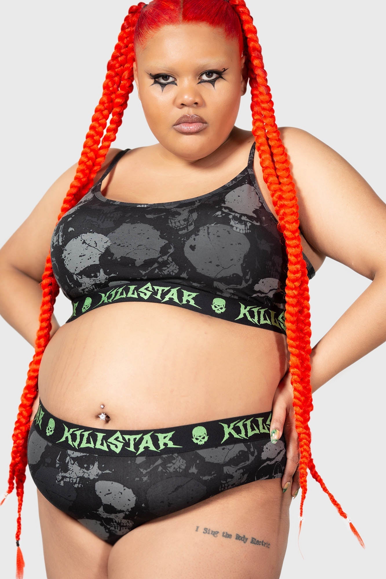 Killstar Tzompantli Cotton Bikini Panties - Gothic Design