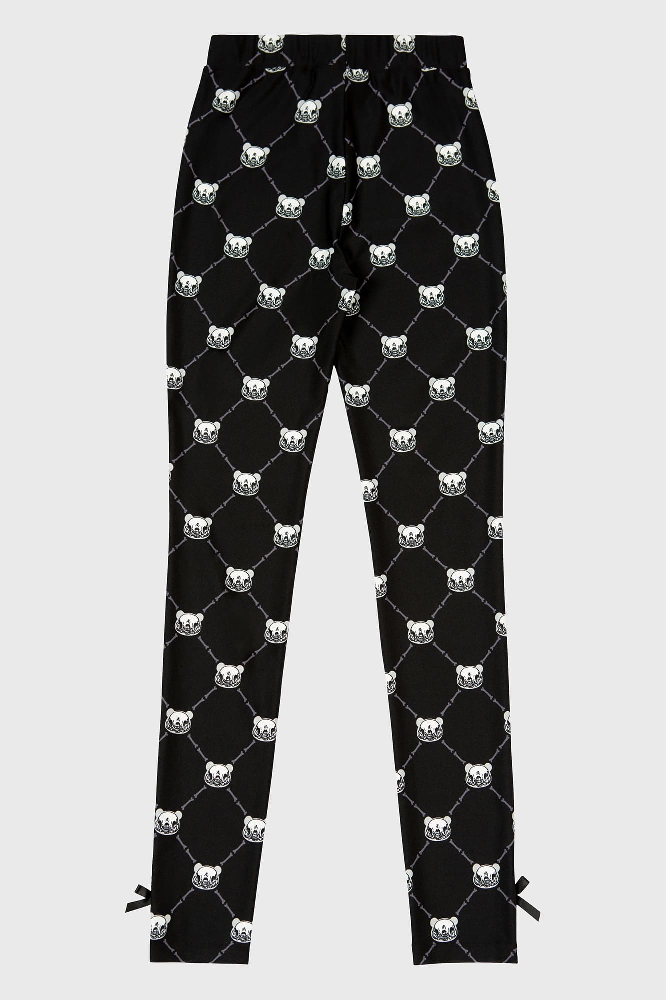 Killstar Gloomy Bear Print Leggings with Bow Details