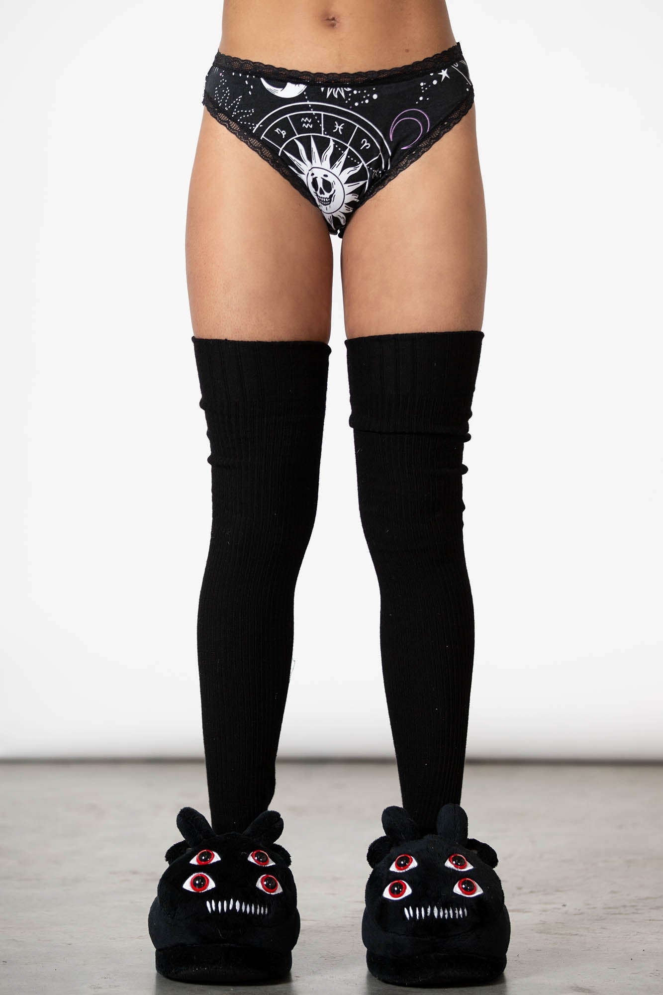 Killstar Eclipse Lace Panty - Soft Stretch Fabric, Cotton Lined Gusset