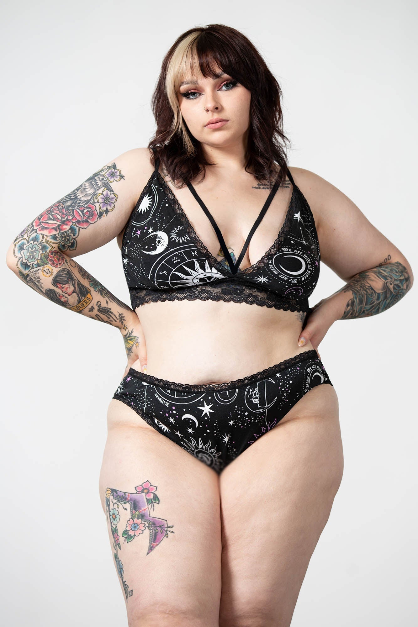Killstar Eclipse Lace Panty - Soft Stretch Fabric, Cotton Lined Gusset