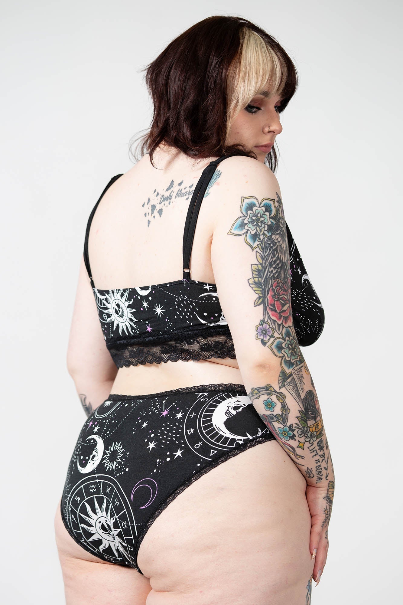 Killstar Eclipse Lace Panty - Soft Stretch Fabric, Cotton Lined Gusset