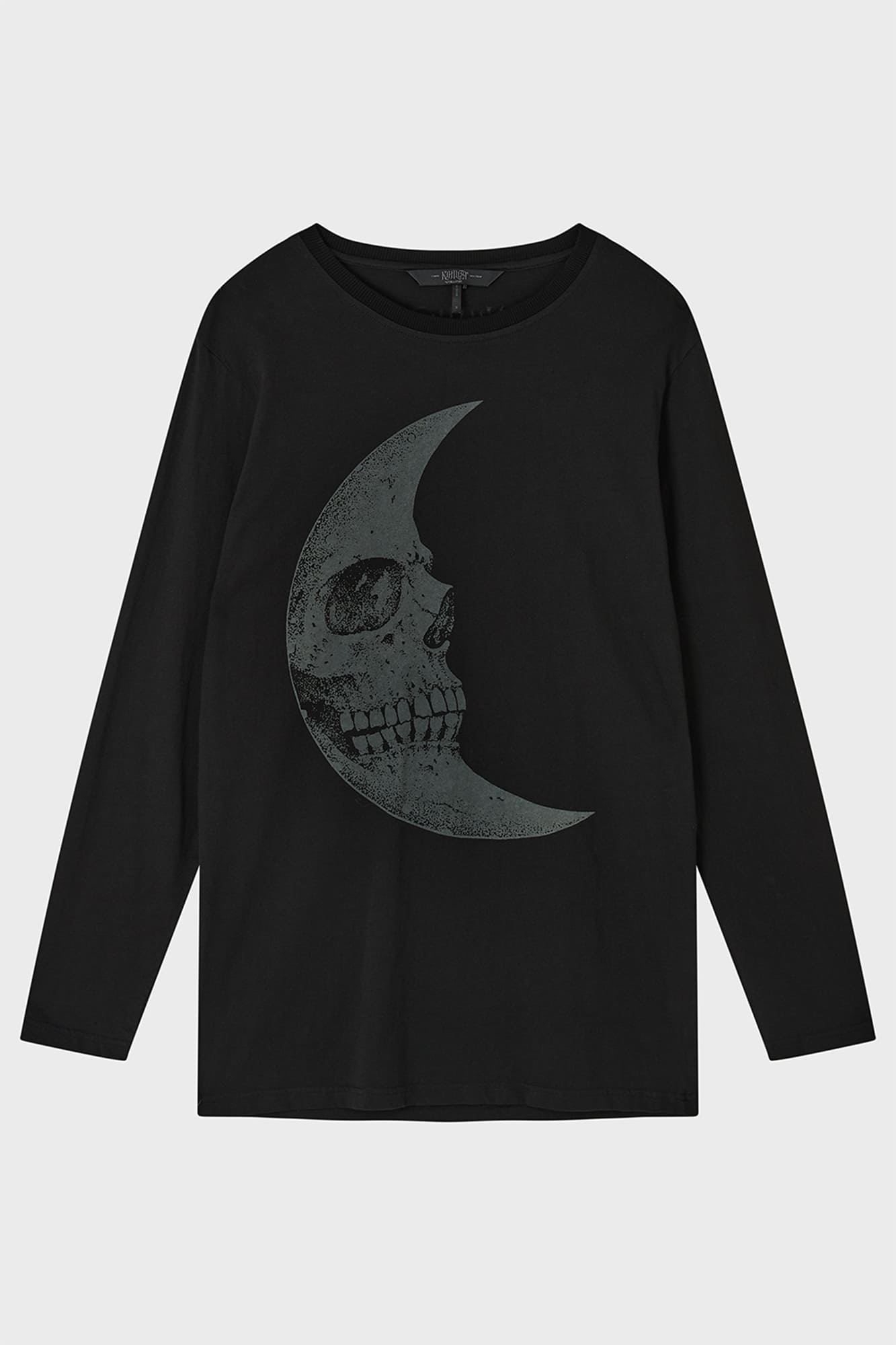 Kihlist Lunar Crescent Graphic Long Sleeve Cotton Top