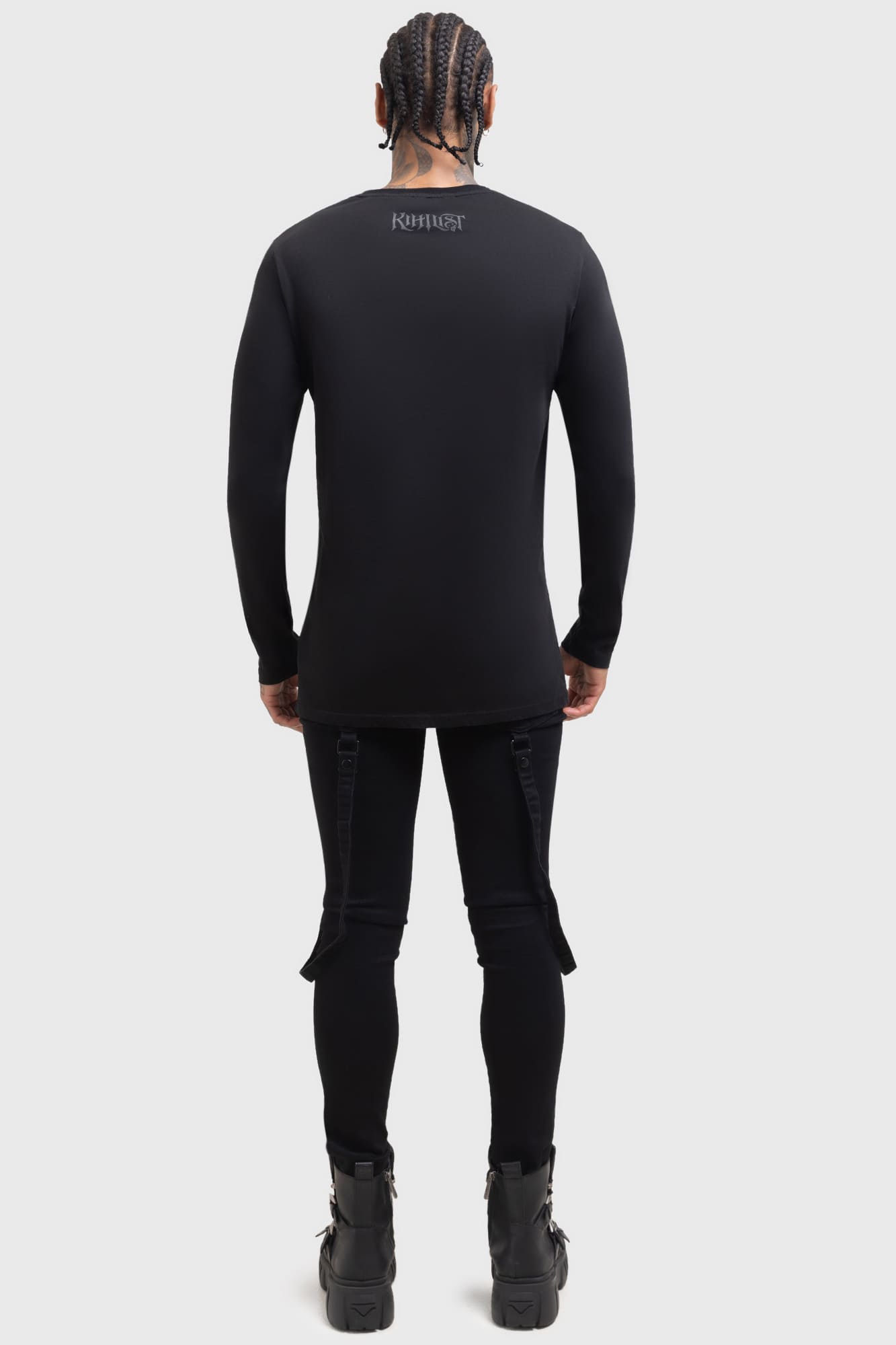 Kihlist Lunar Crescent Graphic Long Sleeve Cotton Top