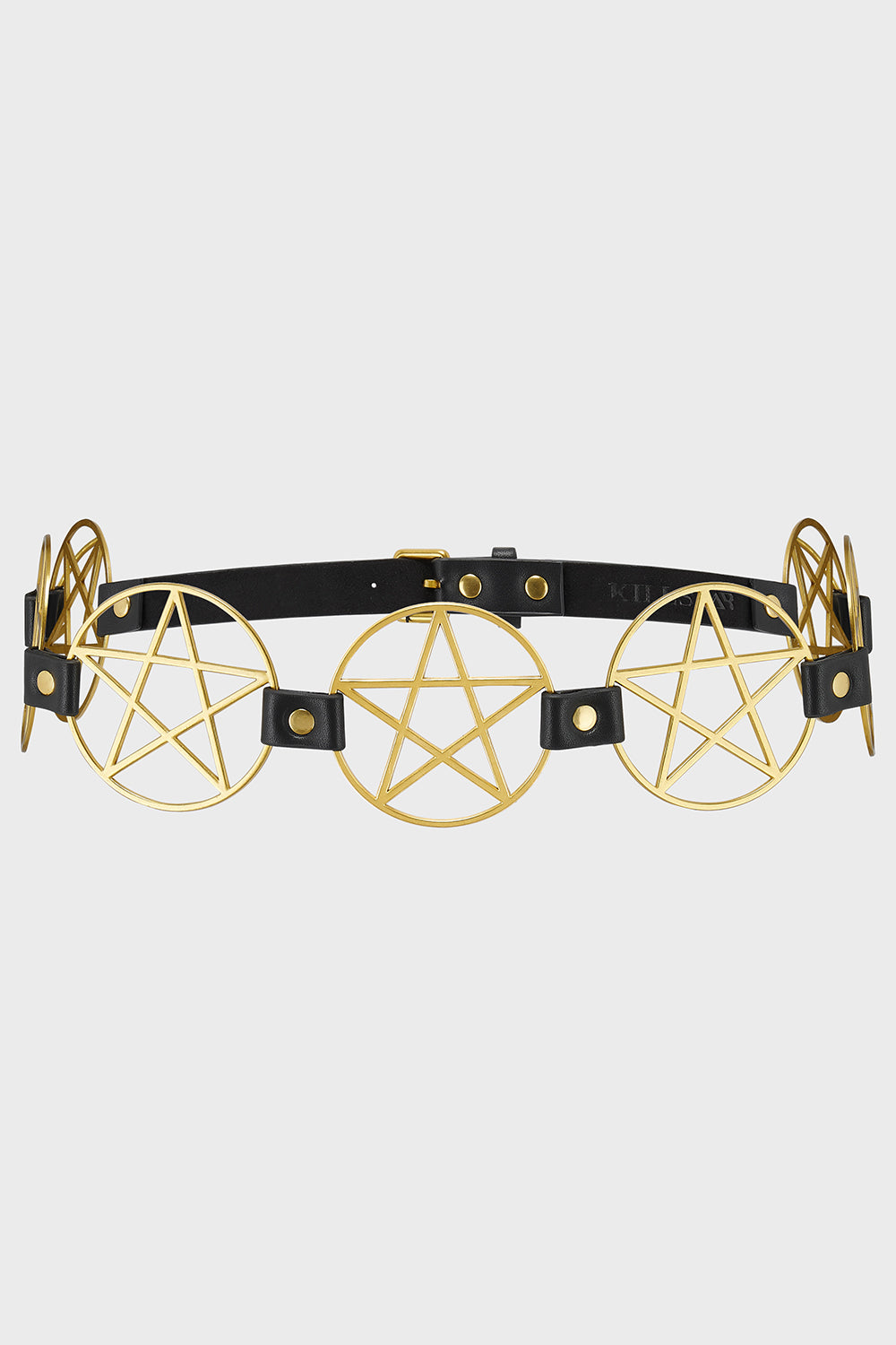 Killstar Gold Pentagram Belt - Adjustable Occult Accessory