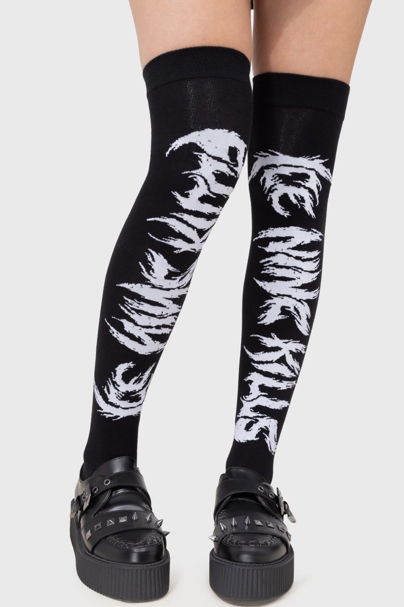 ICE NINE KILLS Logo Knee High Cotton Socks - KILLSTAR