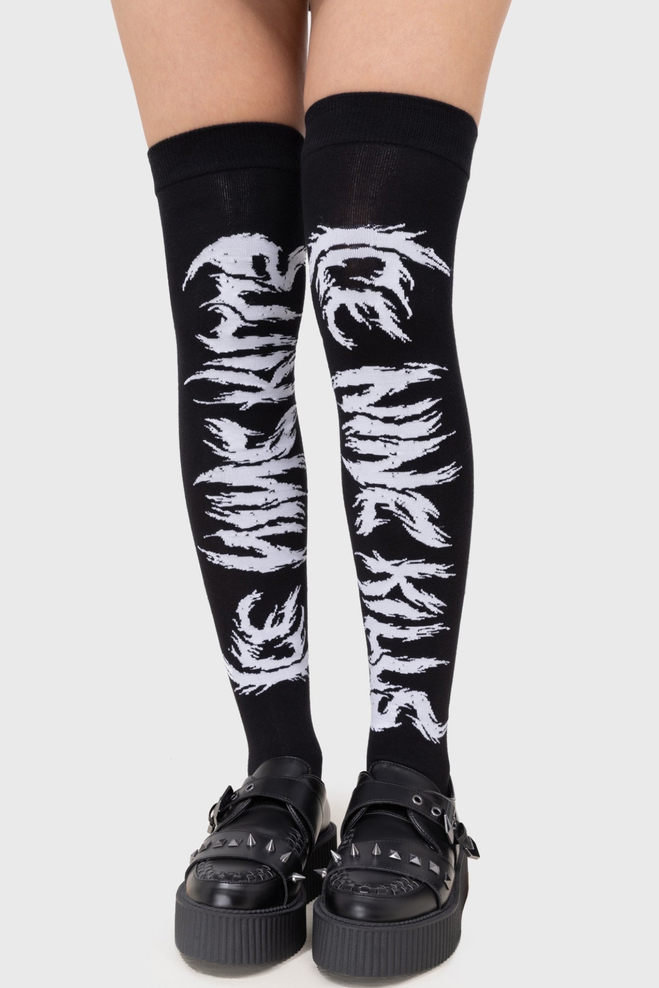 ICE NINE KILLS Logo Knee High Cotton Socks - KILLSTAR