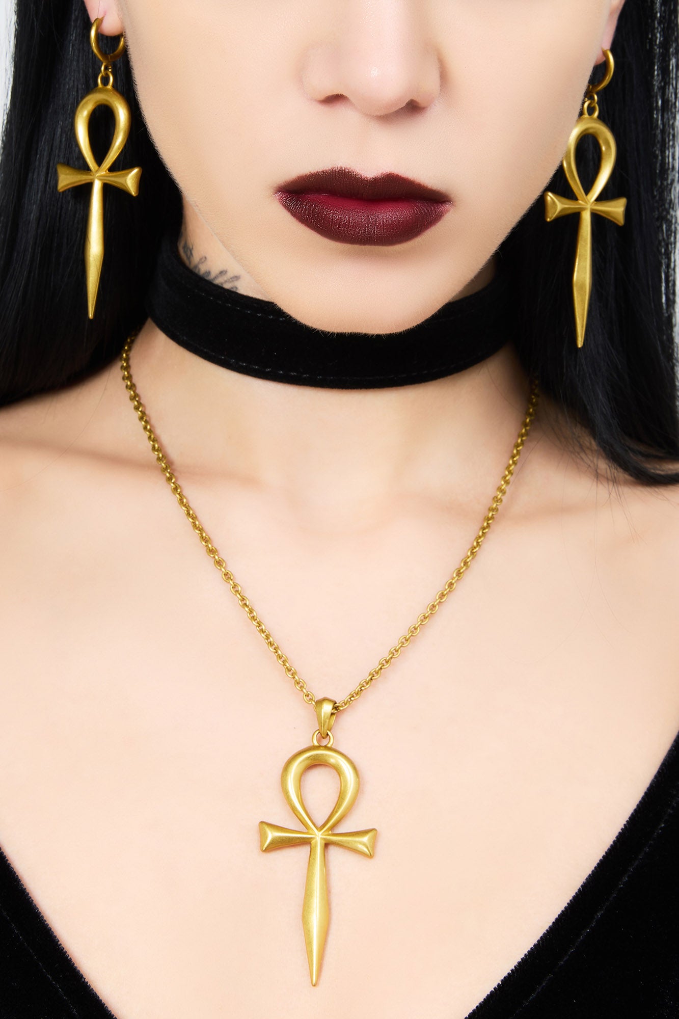 Killstar Gold Ankh Resurrection Necklace - Premium Metal Pendant