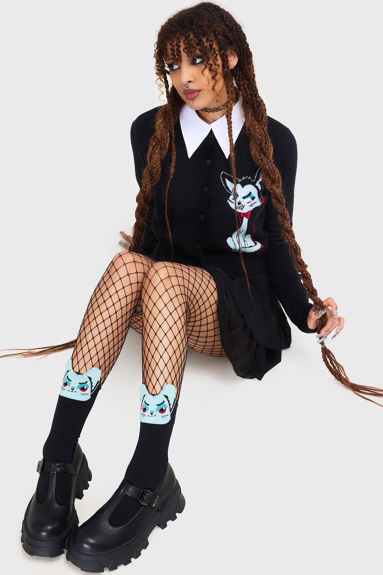 KILLSTAR Vampurr Graphic Cotton Ankle Socks