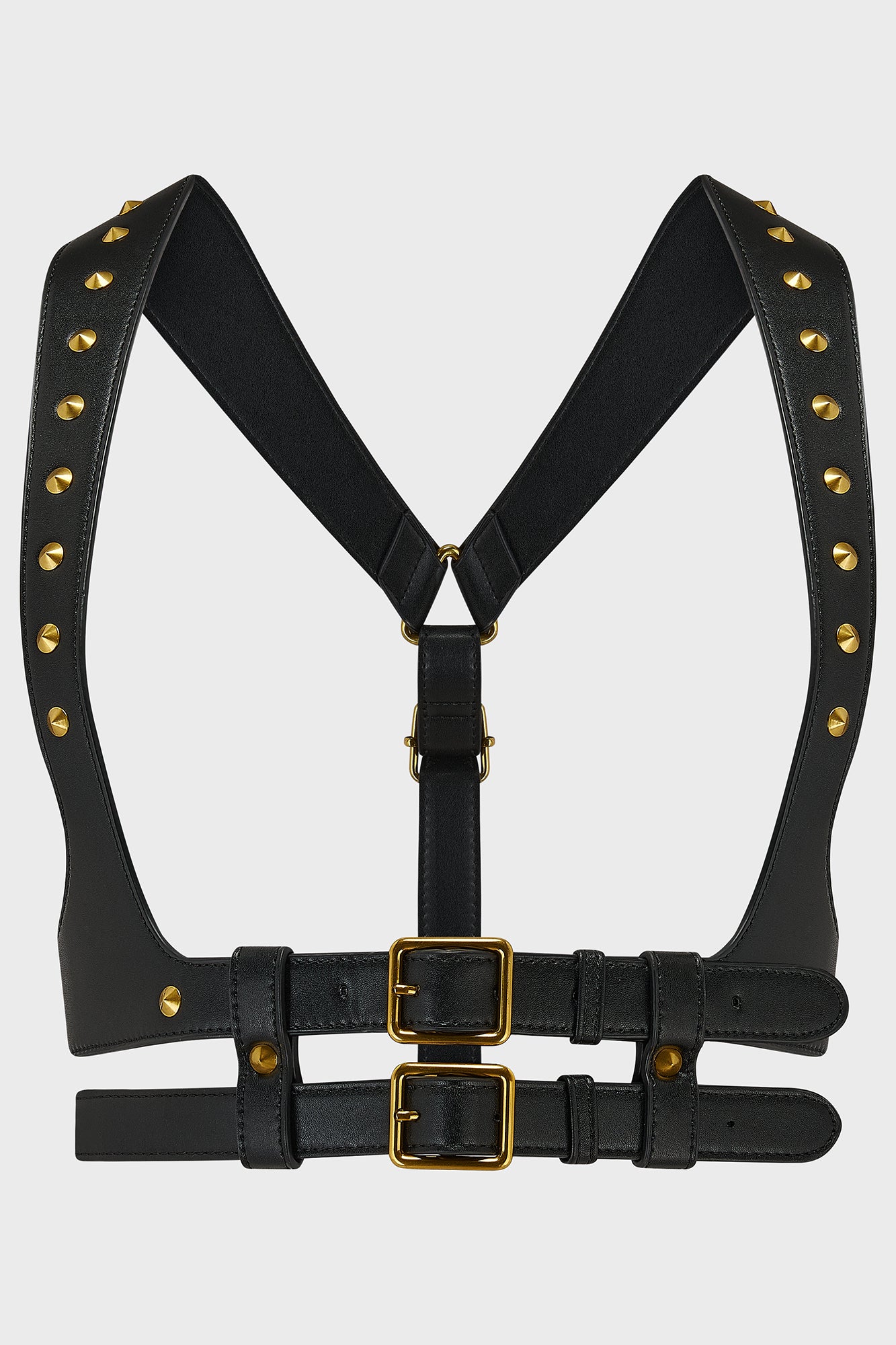 Killstar Ivy Gold PU Harness with Metal Studs