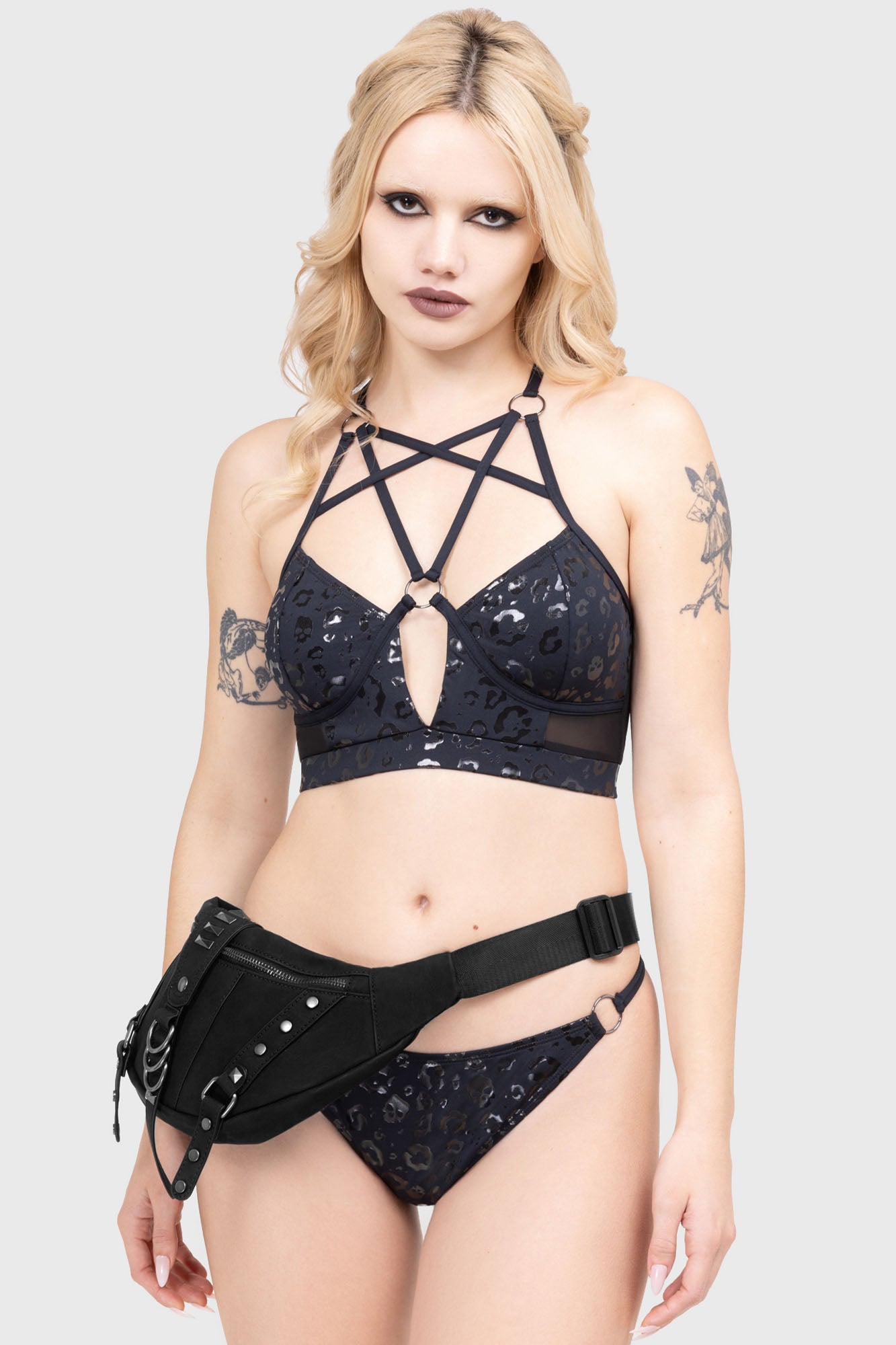 Killstar Rust & Bones Adjustable Waist Bag with Pockets