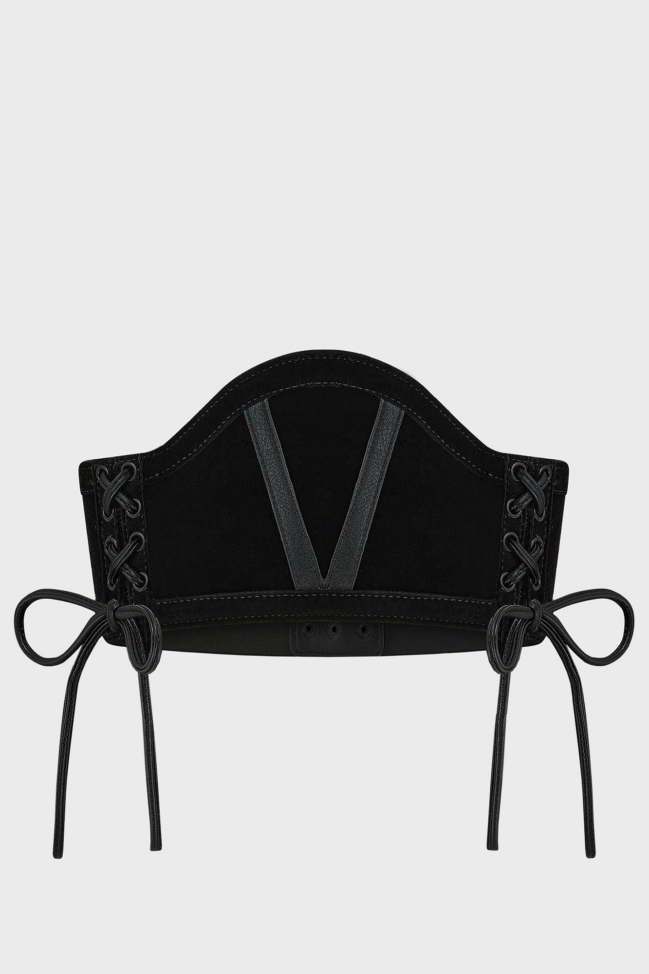 KIHILIST Nocturnix PU Suedette Corset Belt - Adjustable Underbust Fashion Accessory
