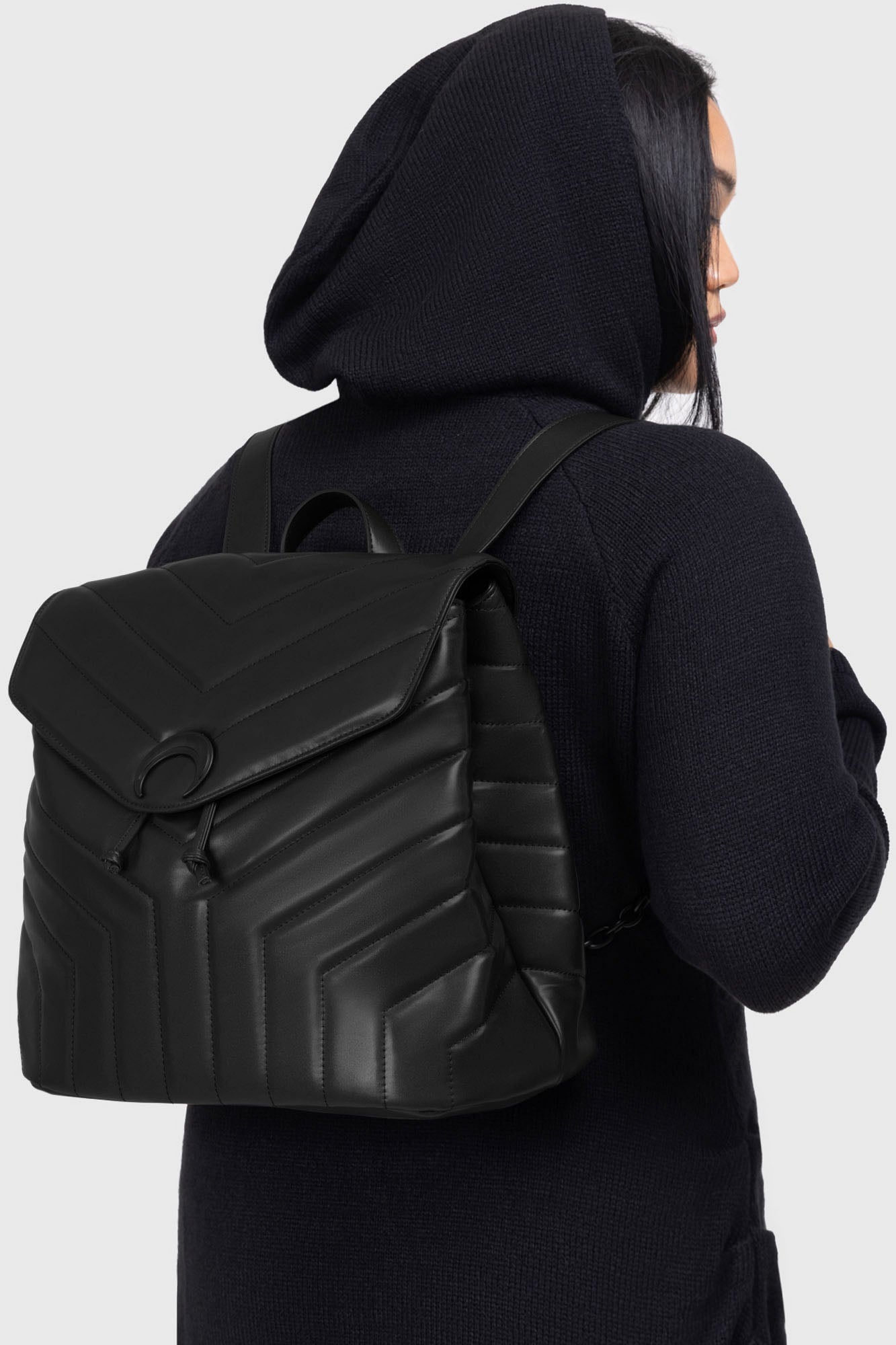 Noctloom PU Backpack with Adjustable Straps & Inner Pockets