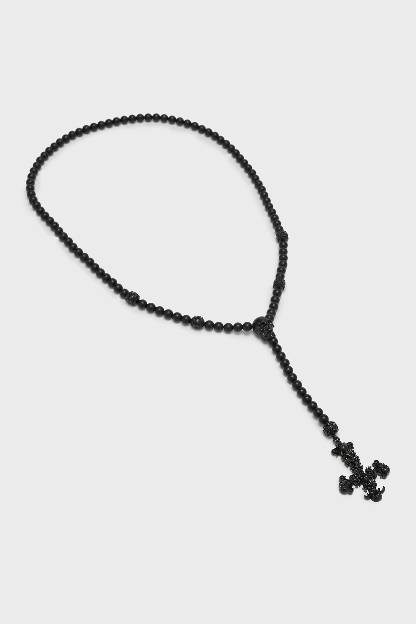 Killstar Skullcraft Gothic Rosary Necklace with Long Chain