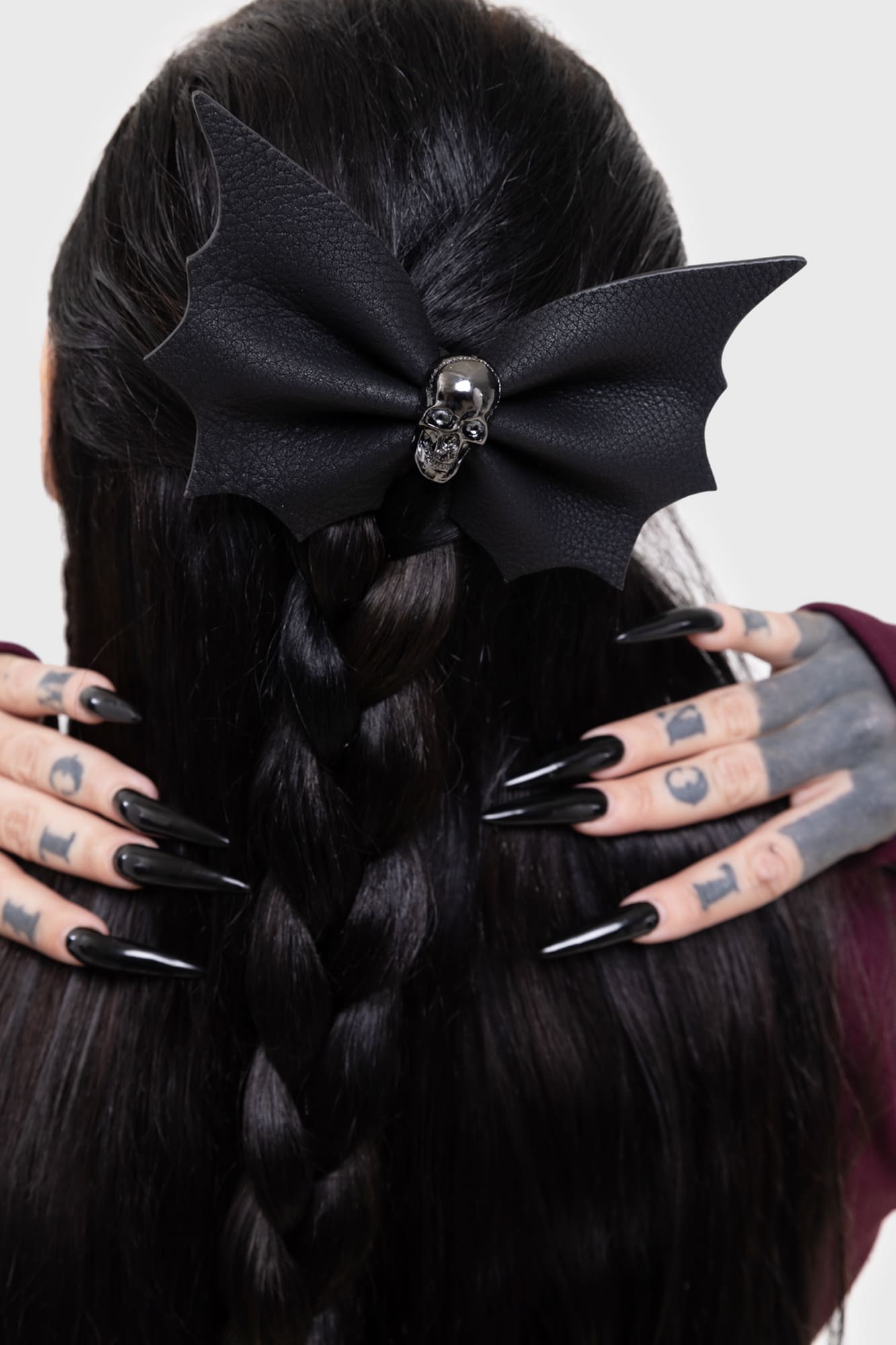 Killstar Eye Bat Skull Barrette Hair Clip - Gothic PU Accessory