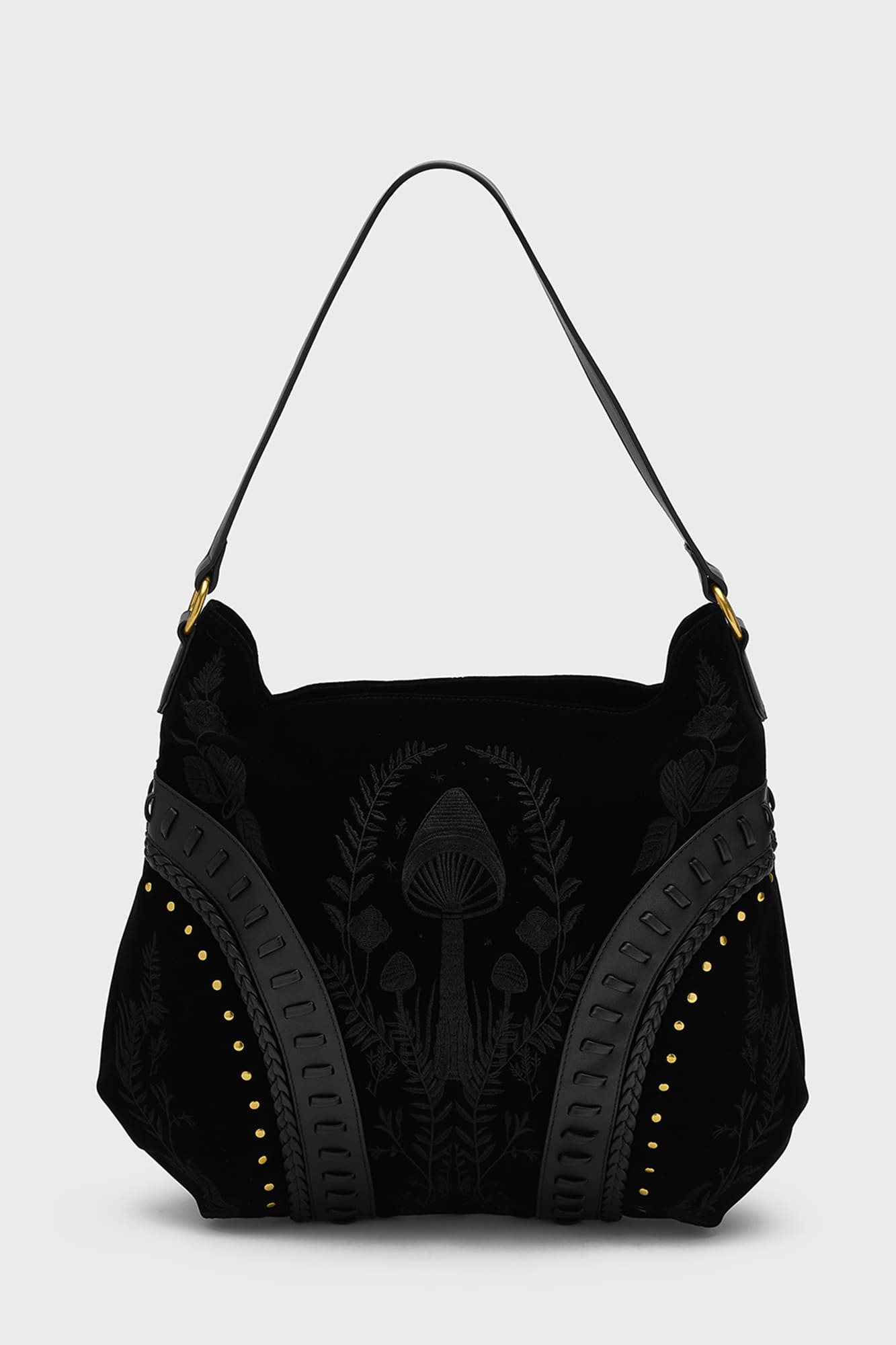 Killstar Magictwill Velvet Shoulder Bag with Embroidery