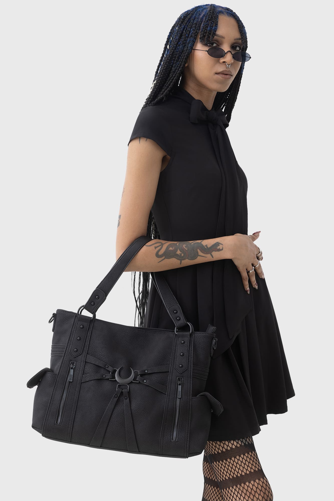 Kihilist Over The Moon PU Handbag with Detachable Strap
