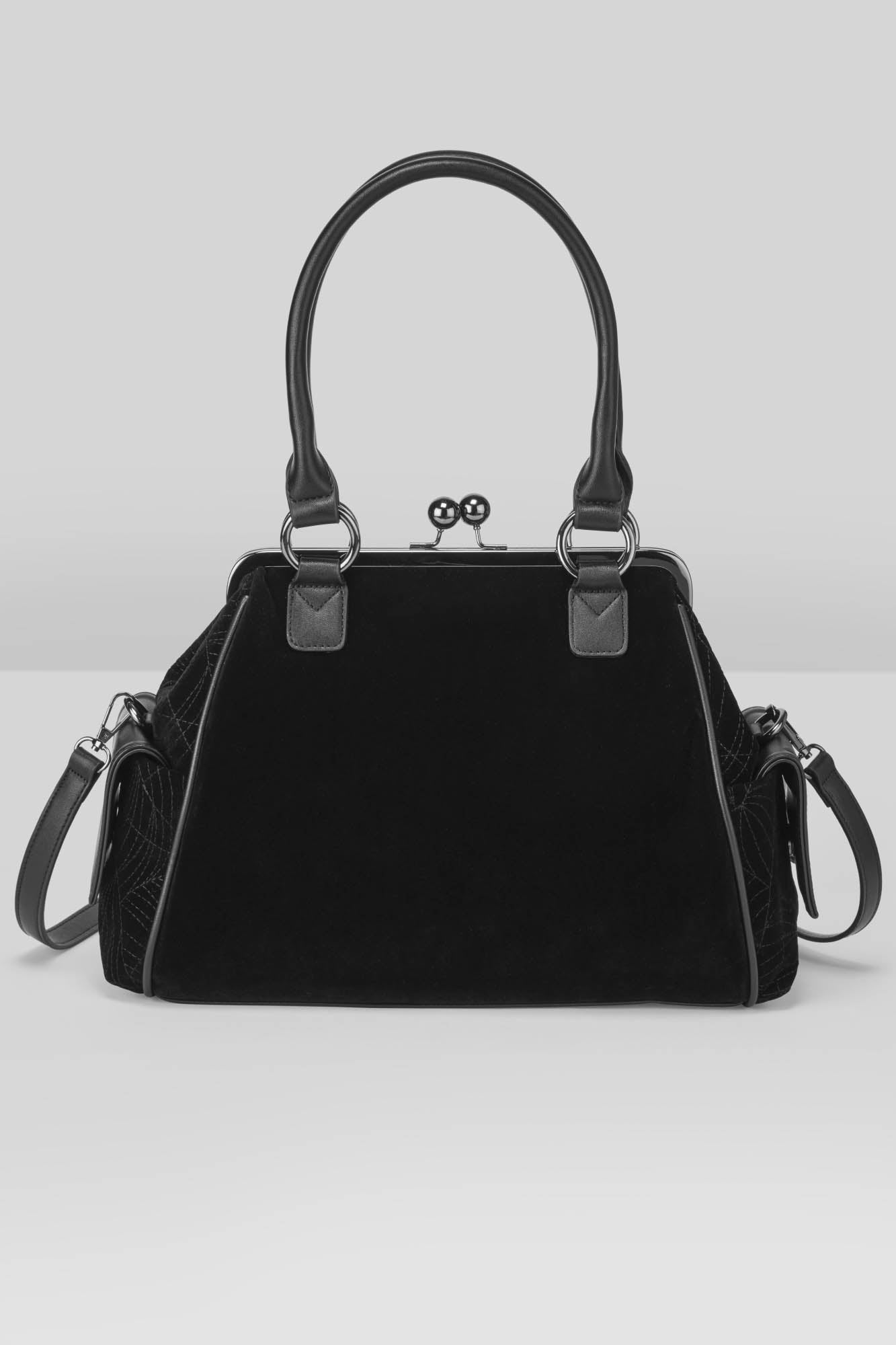 Velvet Spiderweb Handbag with Detachable Strap – KIHILIST Ceaseless Night