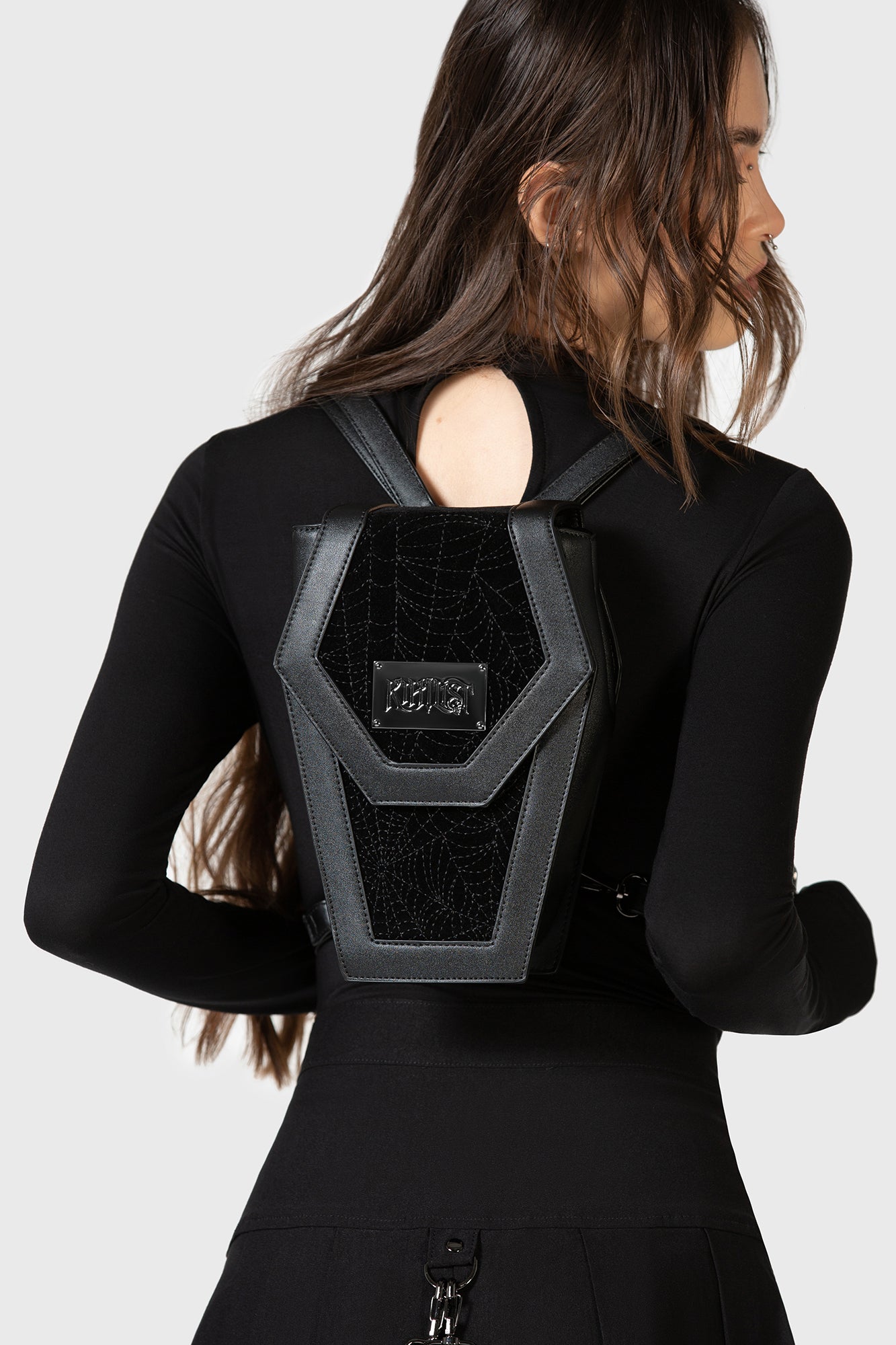 Gothic Coffin Backpack with Spider Web Design – KIHILIST