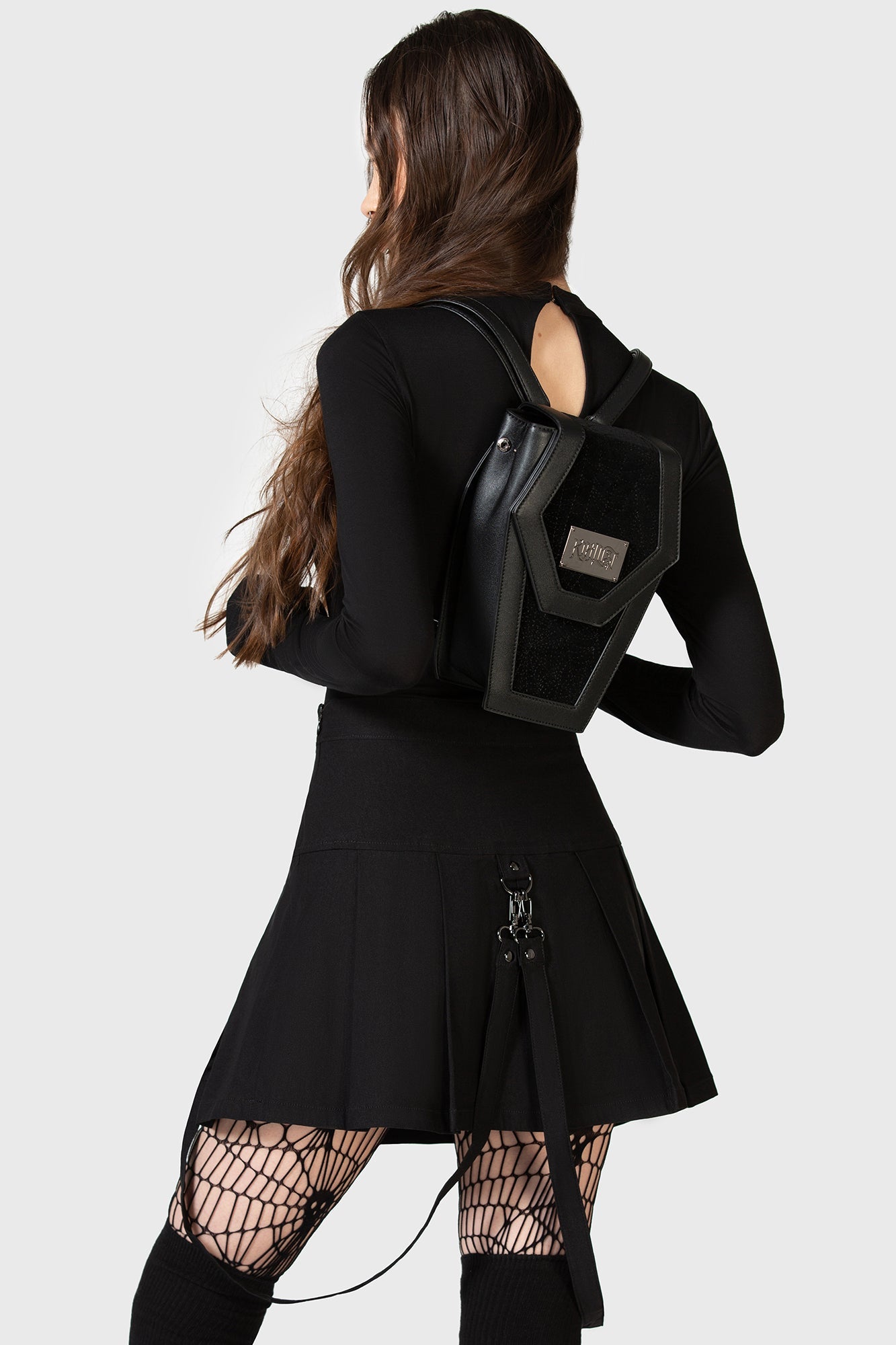Gothic Coffin Backpack with Spider Web Design – KIHILIST