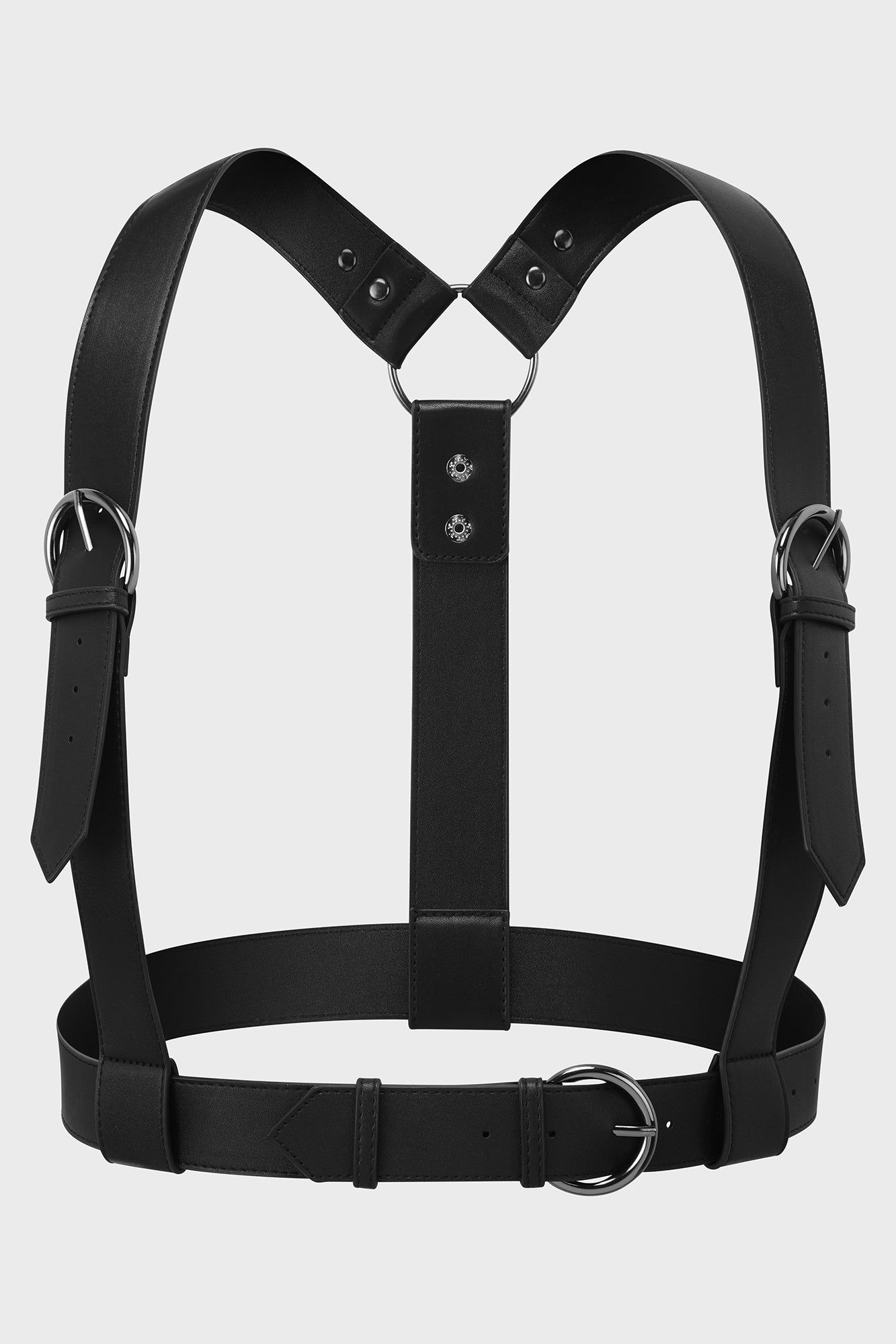 KIHILIST Adjustable PU Harness - Gothic Waist & Shoulder Strap