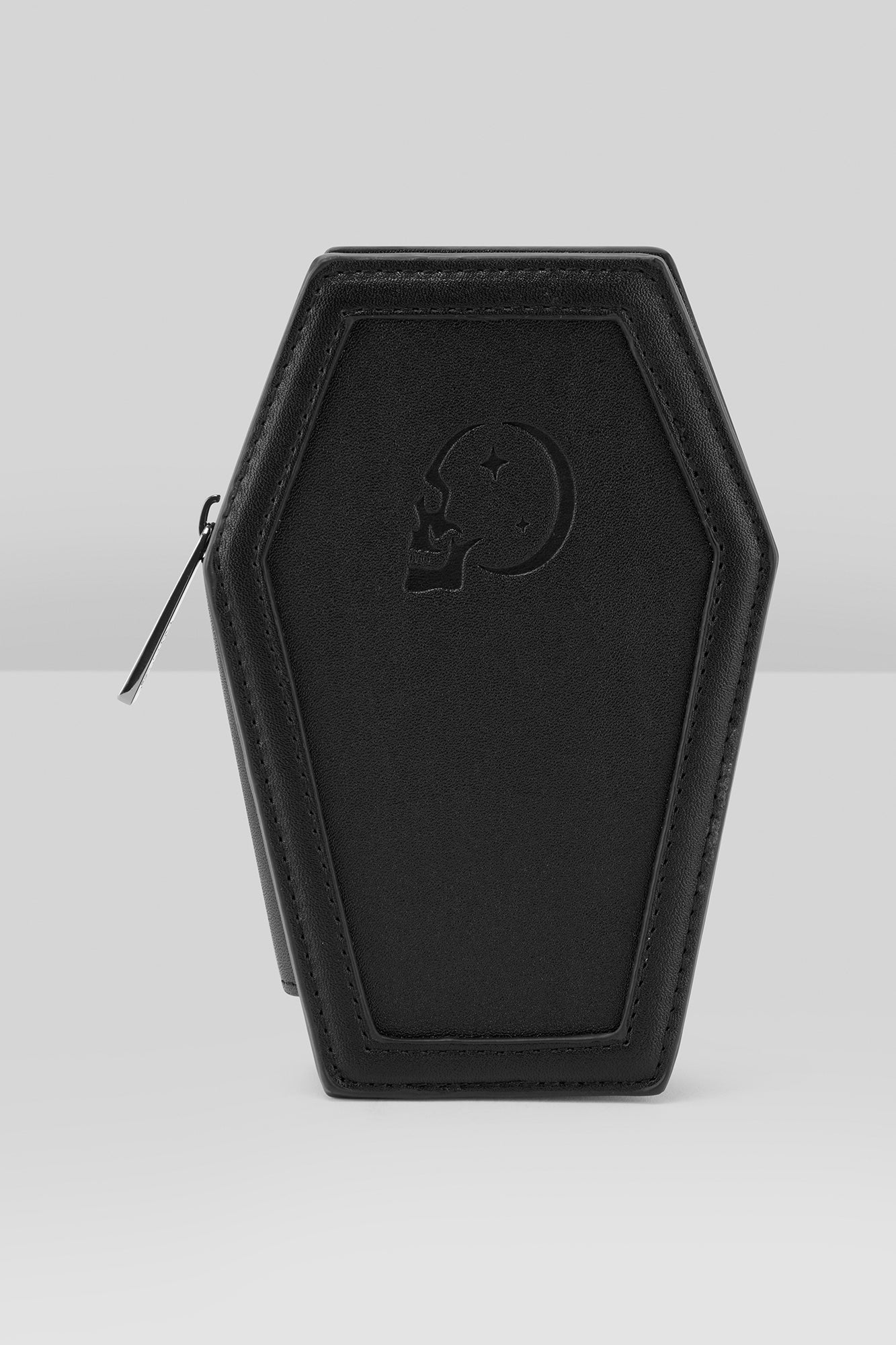 Gothic Coffin-Shaped PU Wallet with Zip Closure – KIHILIST