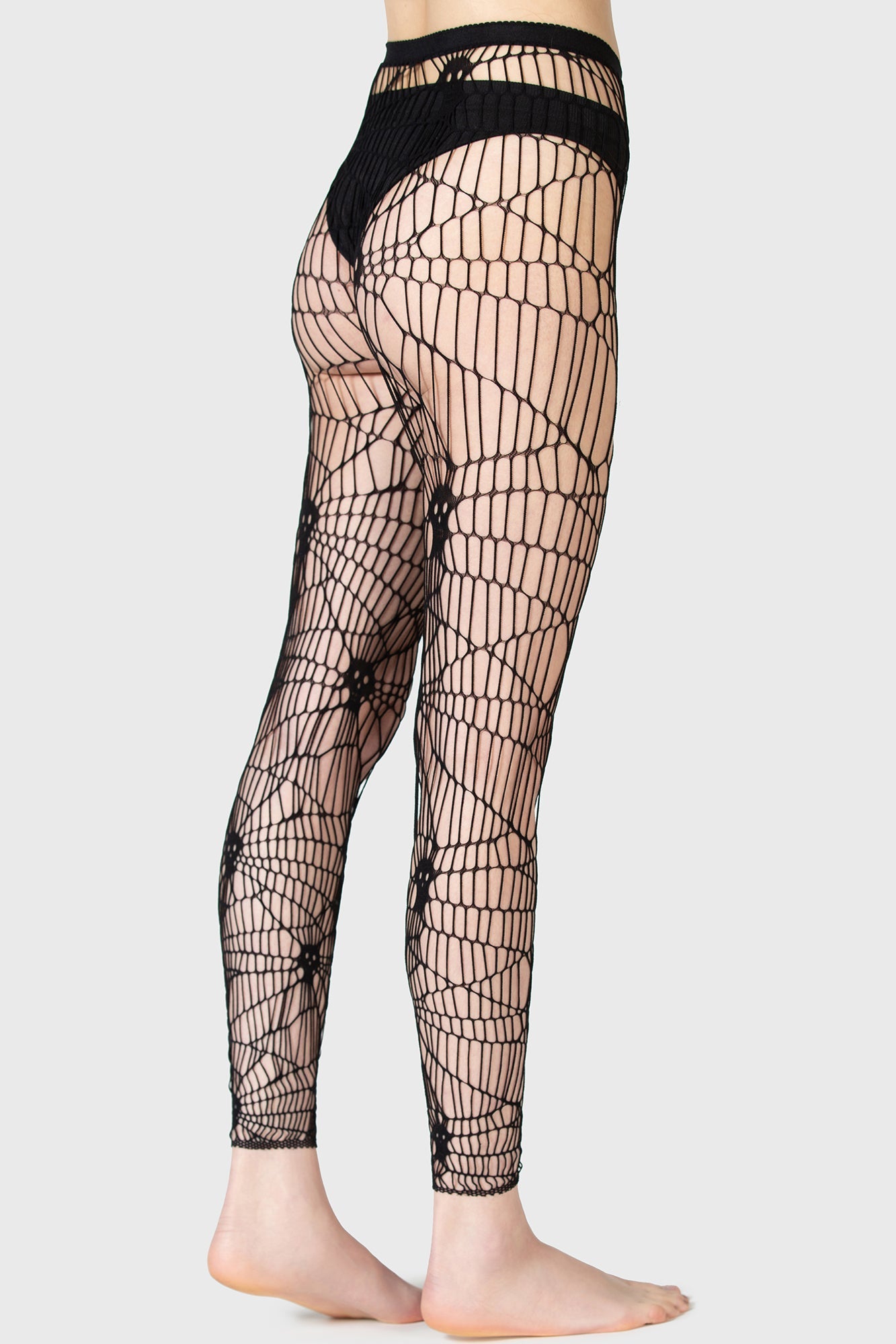 KIHILIST Ardinea Fishnet Leggings with Skull Design