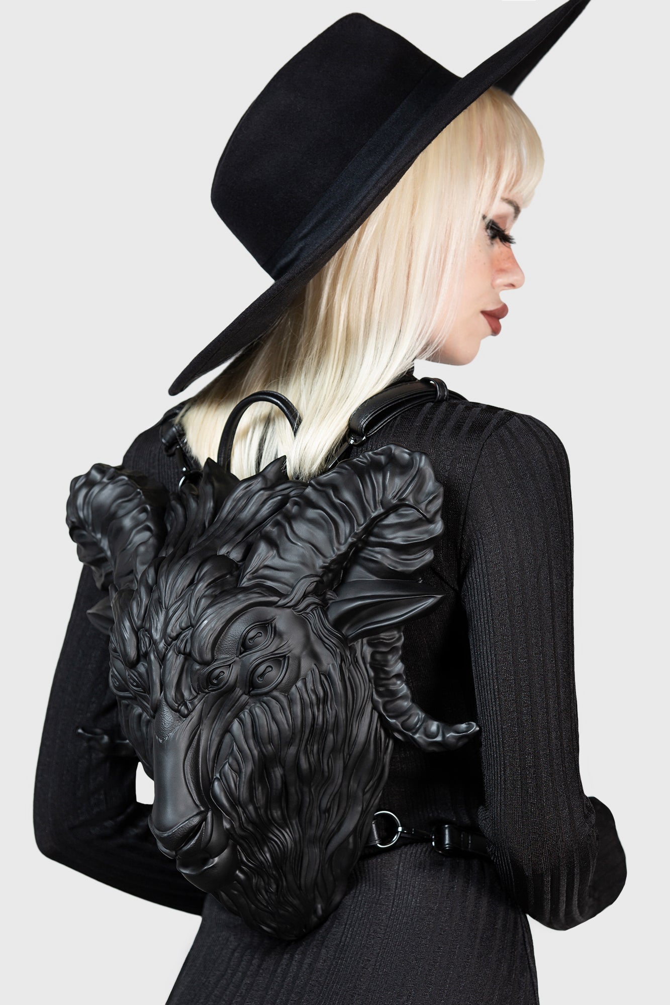 Killstar Doomrider Backpack with Baphomet Design - PU & Polyester