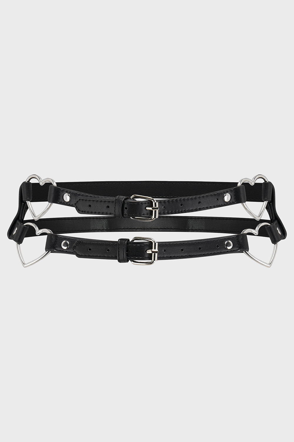 KILLSTAR Irene Faux Leather Belt with Heart Buckle - Gothic Fashion