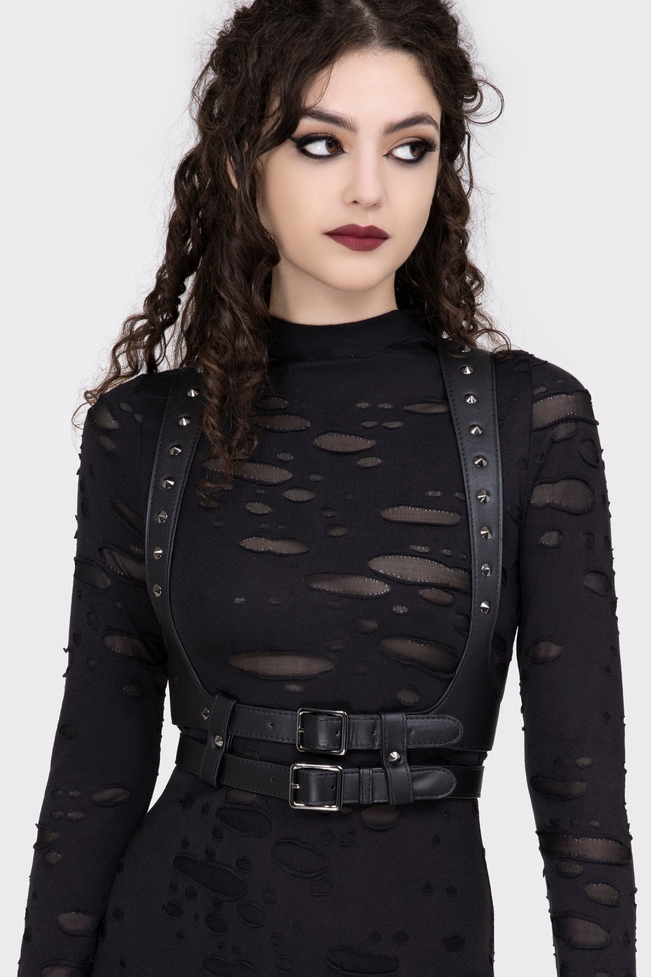 KILSTAR IVY PU Leather Harness with Metal Studs
