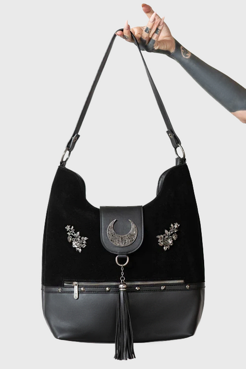 Killstar Astral Aura Faux Suede Handbag with Detachable Strap