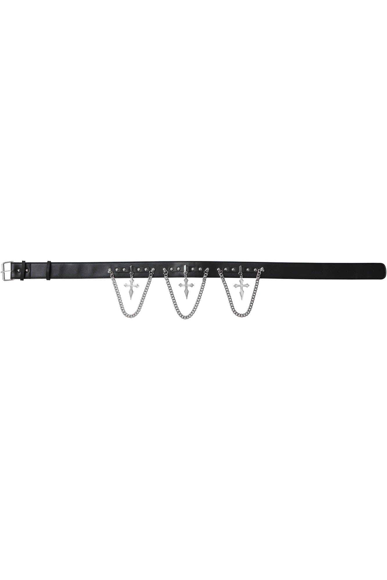 Killstar Hope To Die Faux Leather Cross Belt with Chains