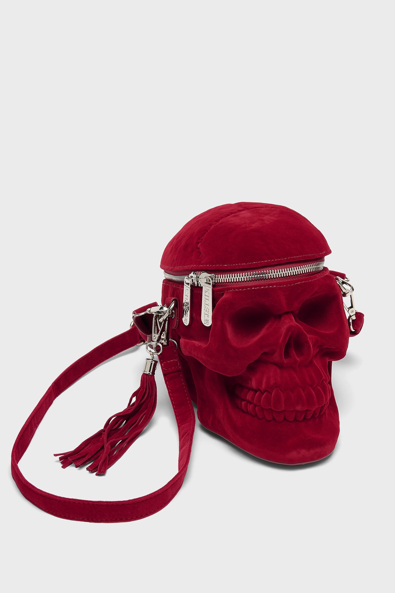 Killstar Grave Digger Skull Crossbody Bag - Velvet Gothic Handbag