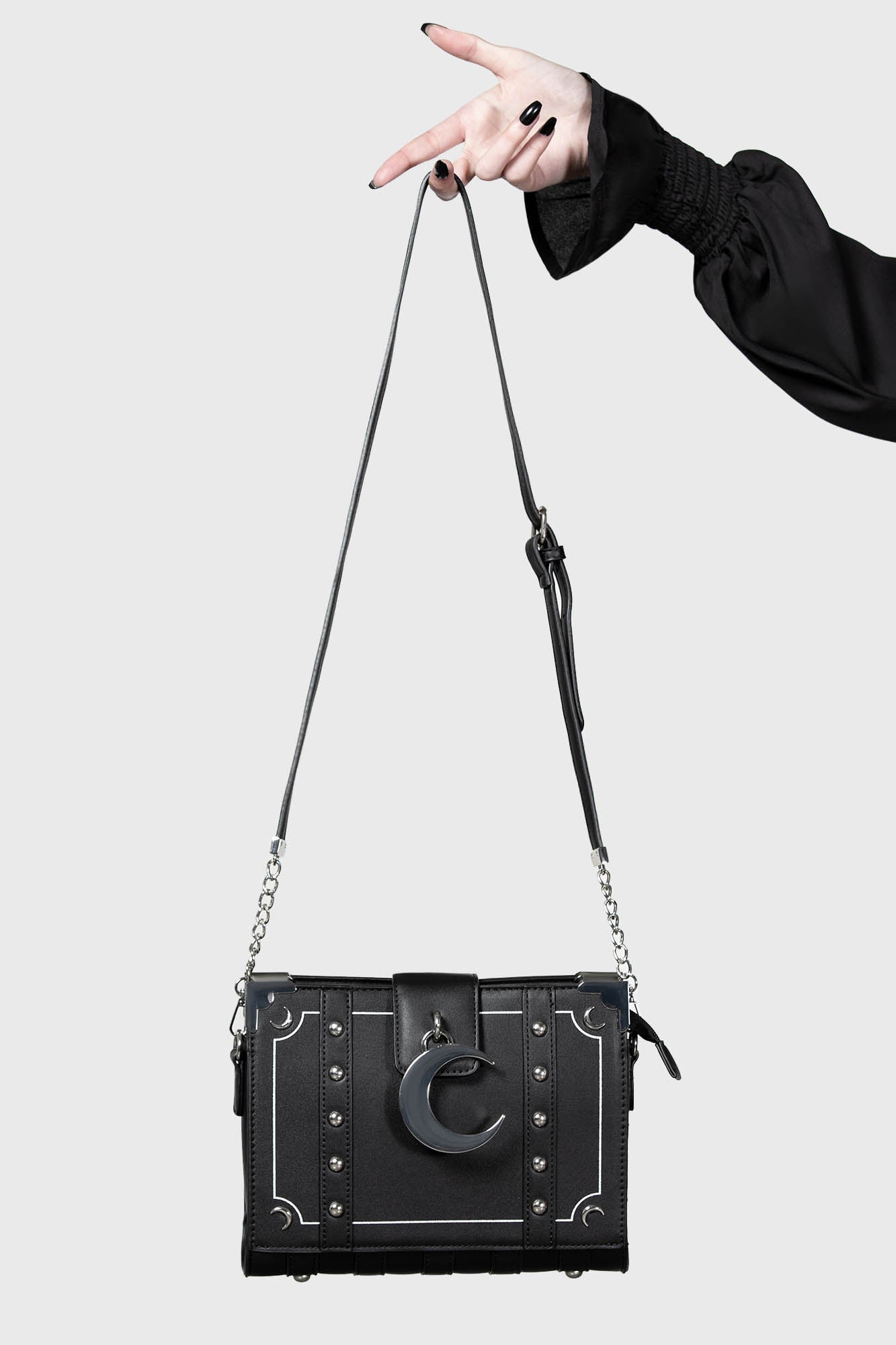 Killstar Myth Faux Leather Handbag with Moon Hardware